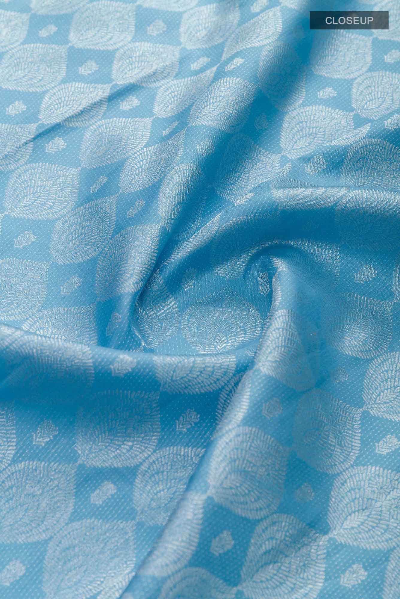 Light Blue Kanchipuram Silk Saree