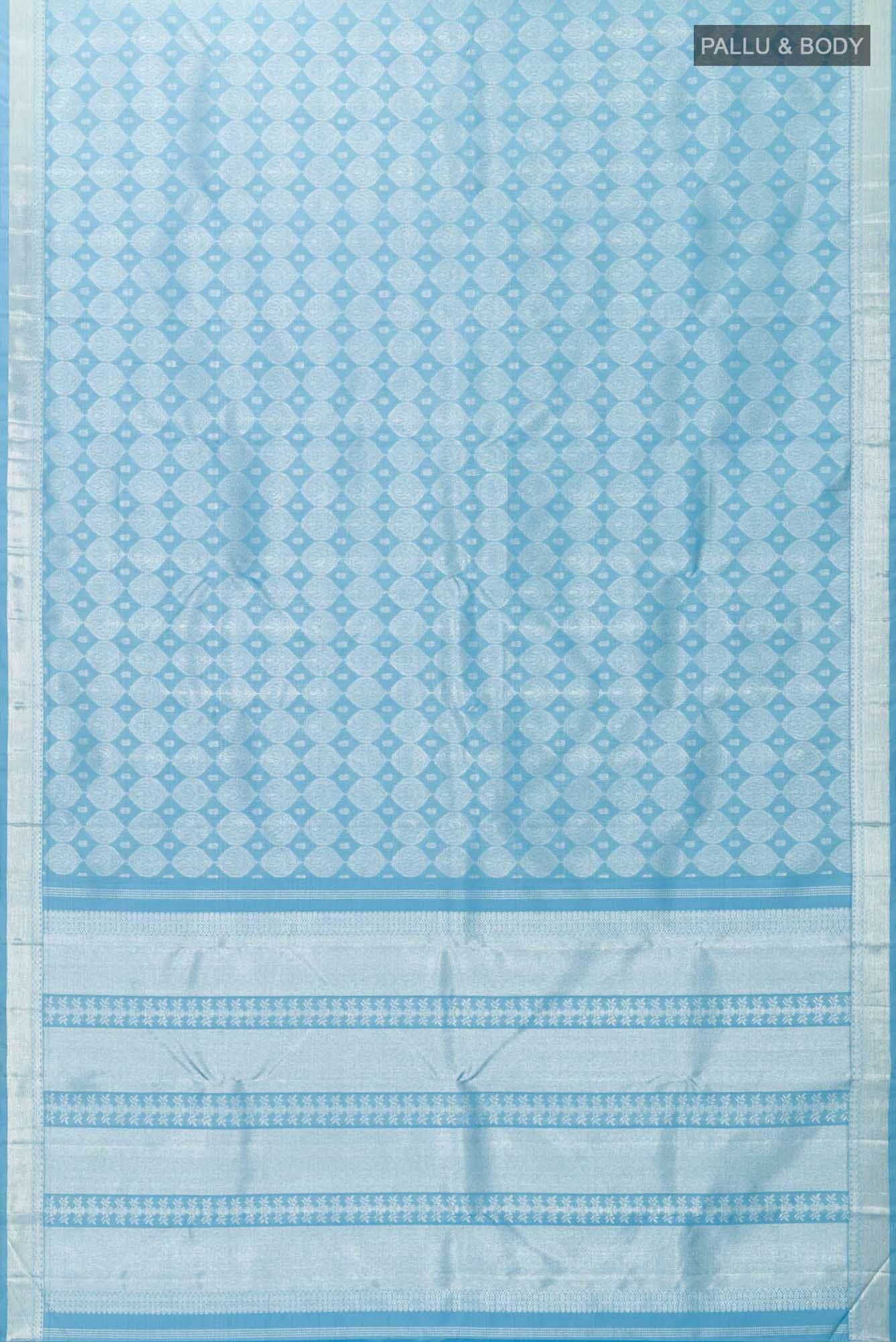 Light Blue Kanchipuram Silk Saree