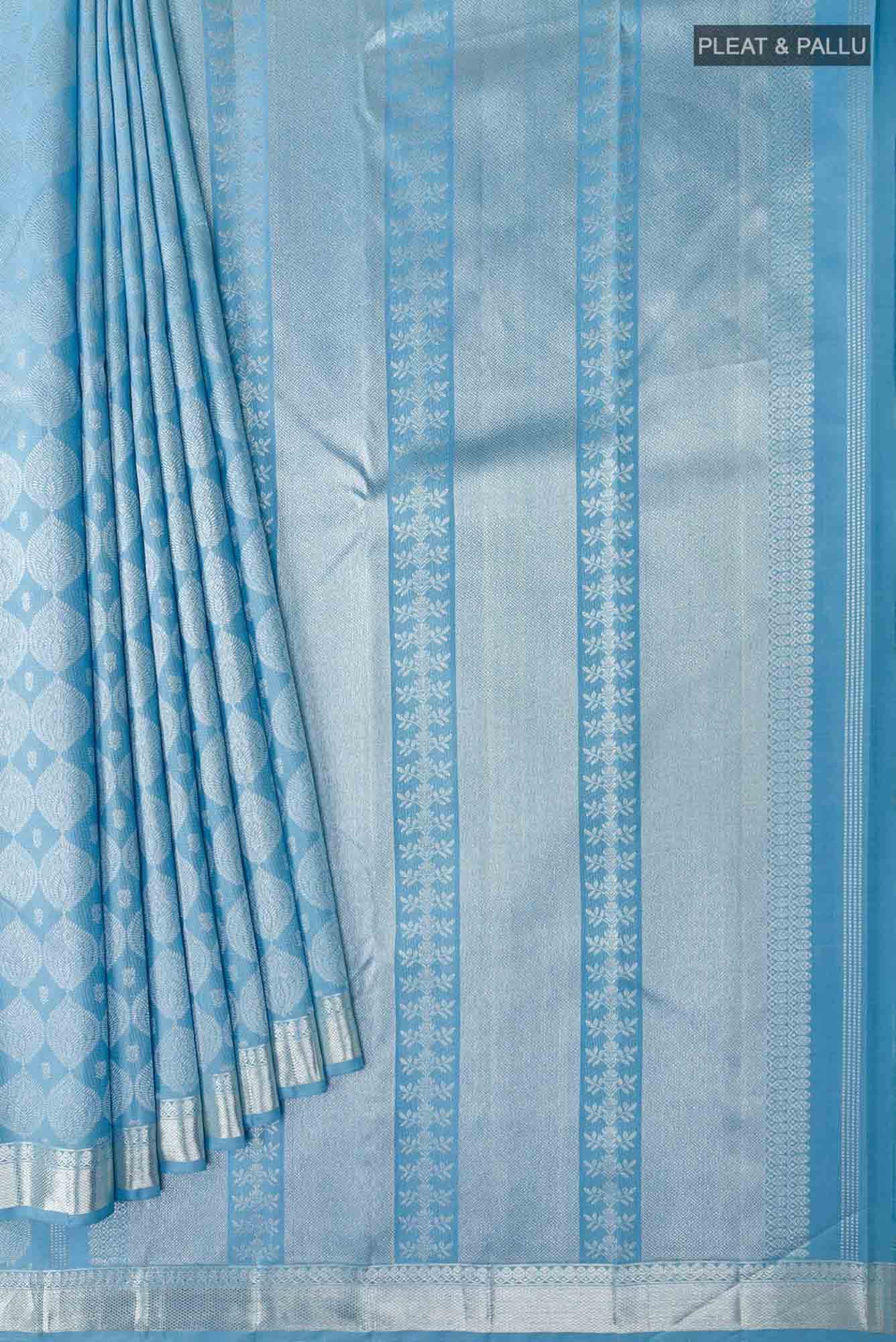 Light Blue Kanchipuram Silk Saree