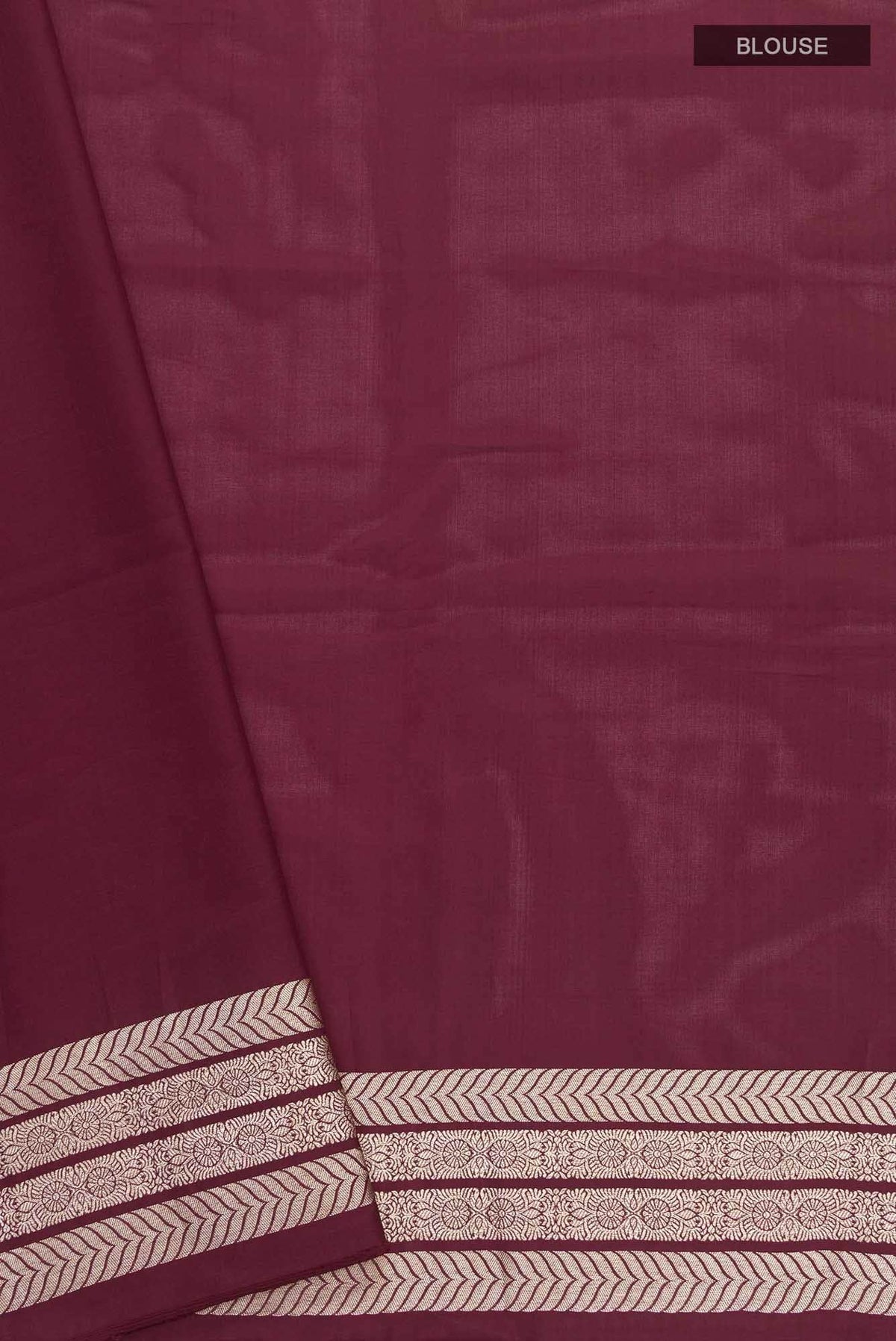 Ottoman Flowers-Maroon Banarasi Silk Saree