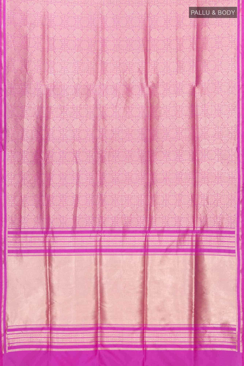 Ottoman Flowers-Pink Banarasi Silk Saree
