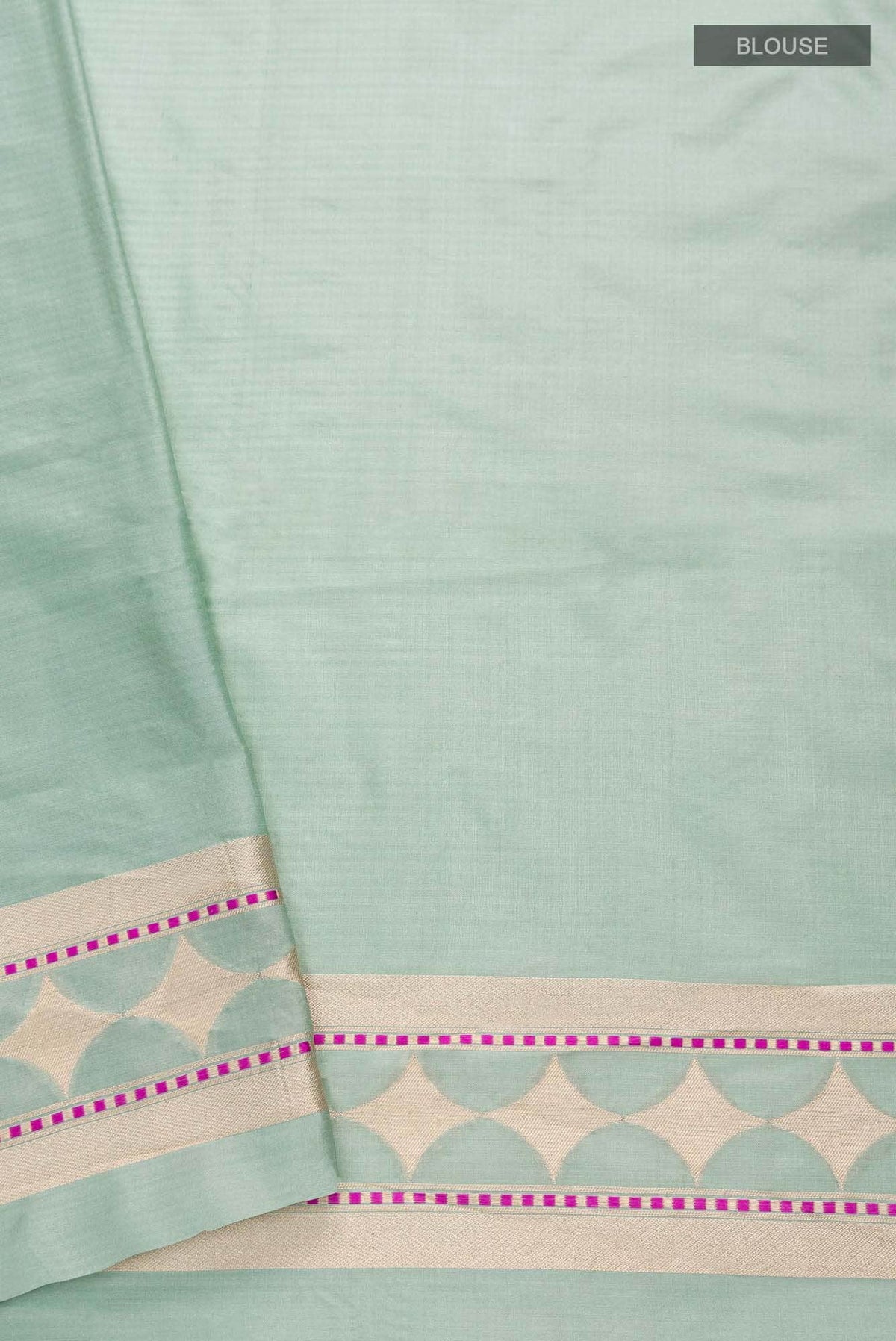 Shimmer Soleil-Sage Green Banarasi Silk Saree