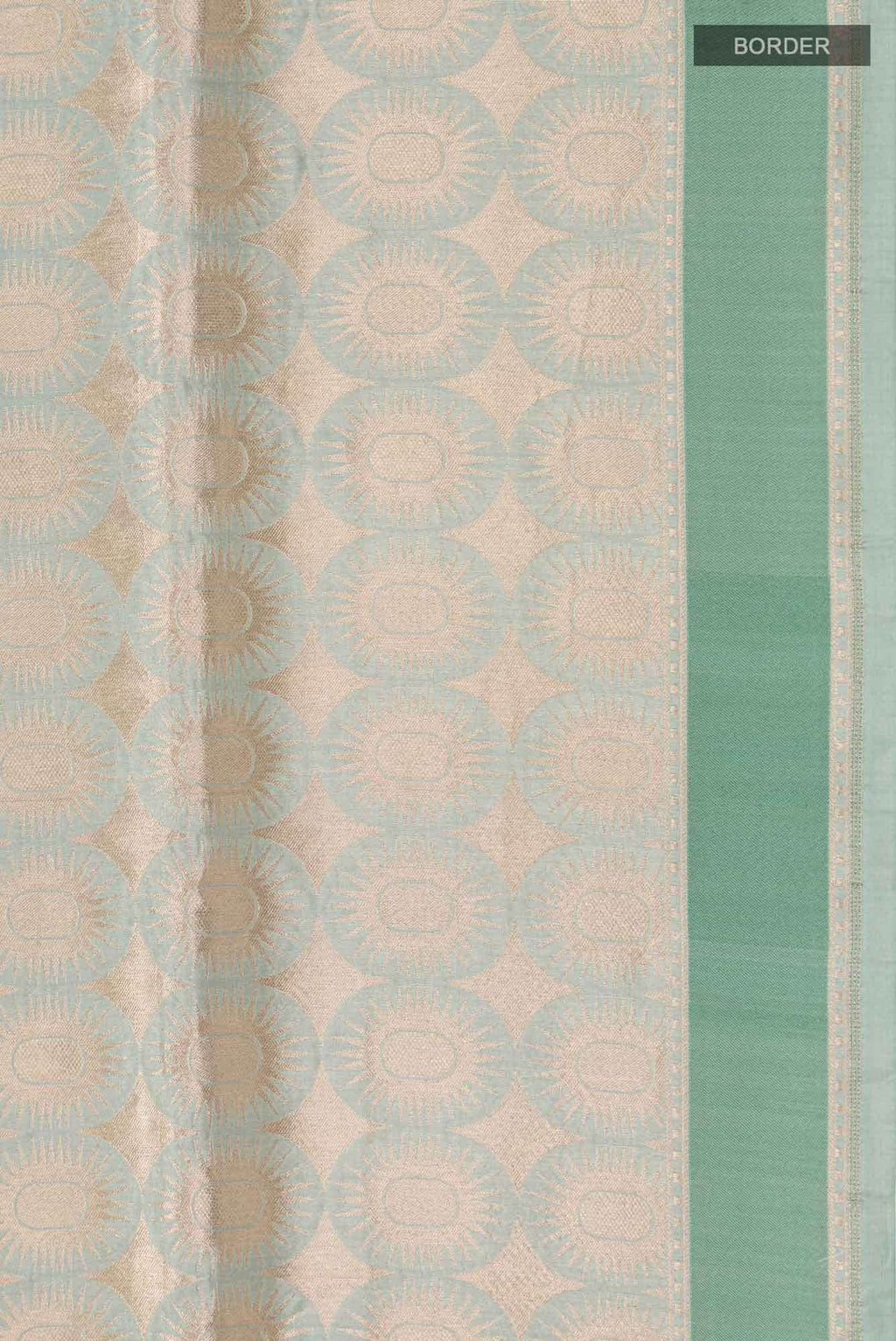 Shimmer Soleil-Sage Green Banarasi Silk Saree