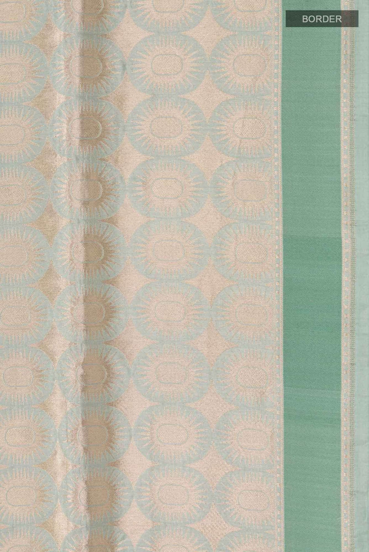 Shimmer Soleil-Sage Green Banarasi Silk Saree