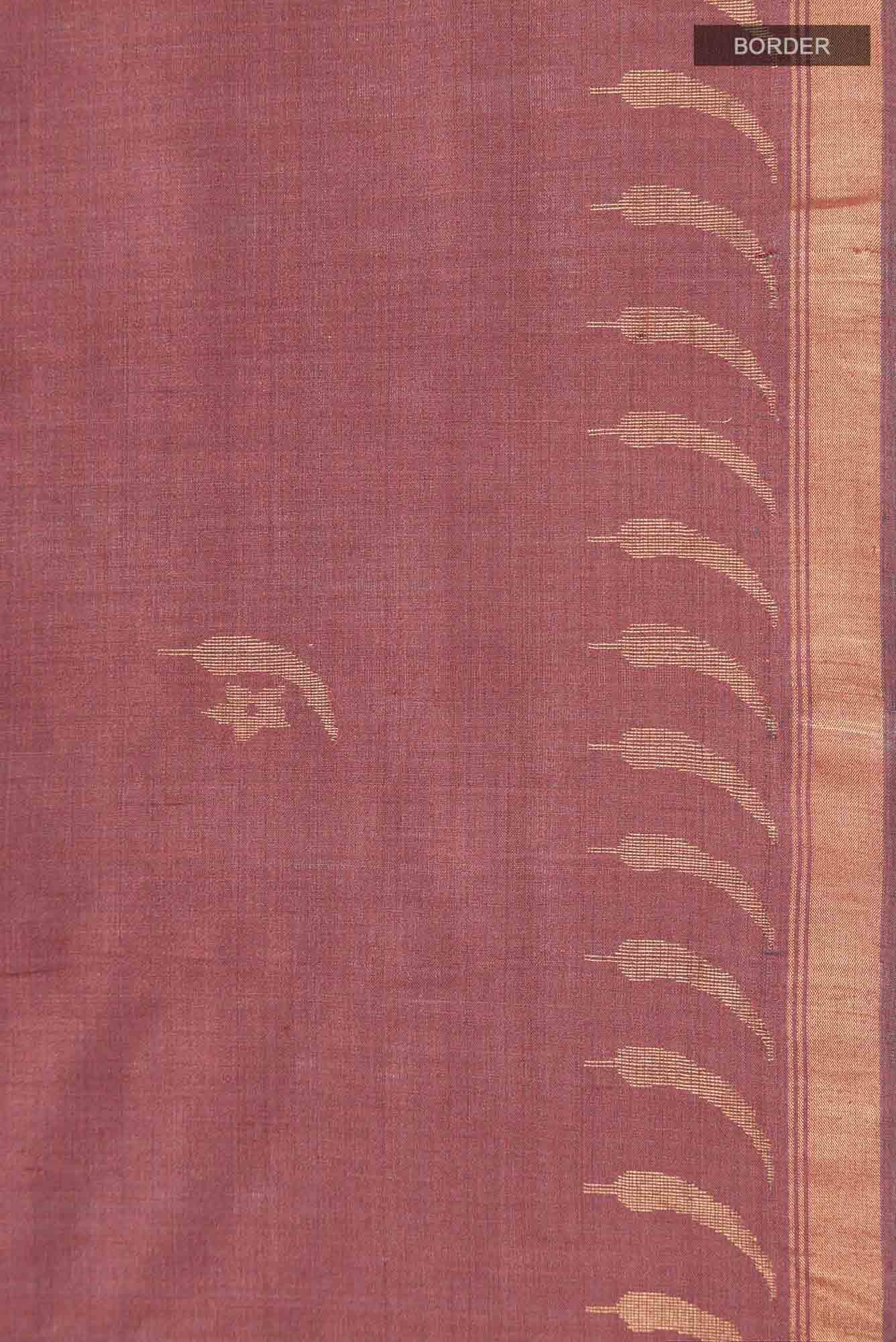 Chili Lily-Maroon Bhagalpuri Tussar Silk Saree