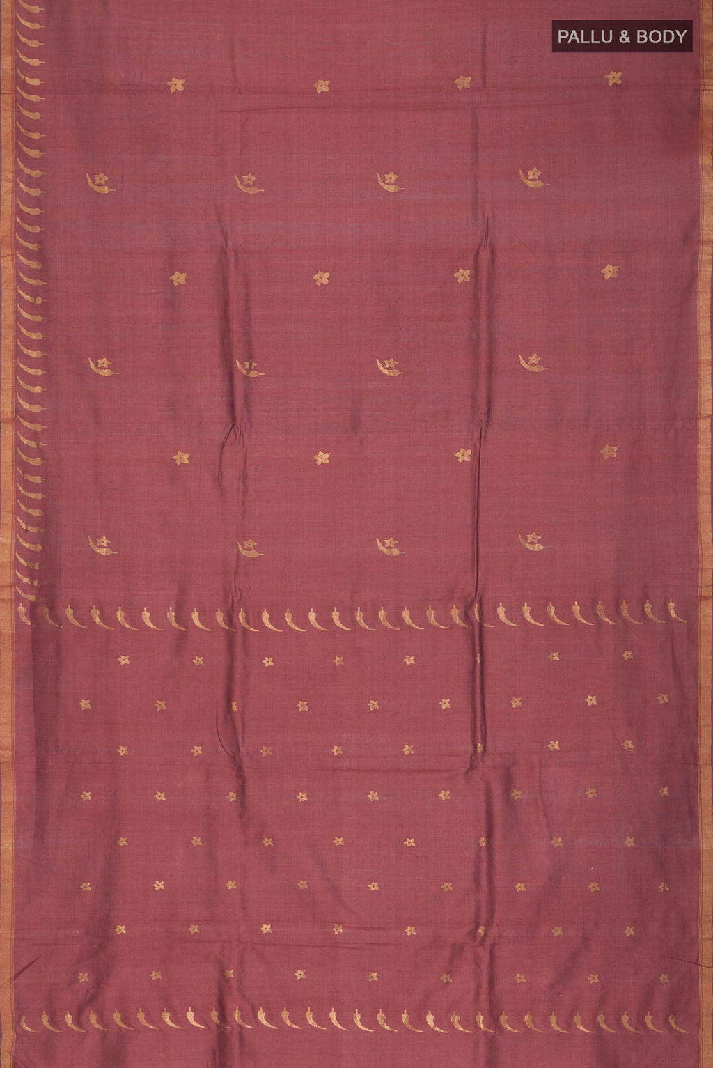 Chili Lily-Maroon Bhagalpuri Tussar Silk Saree