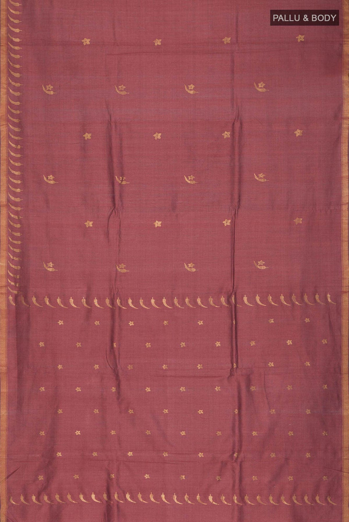 Chili Lily-Maroon Bhagalpuri Tussar Silk Saree