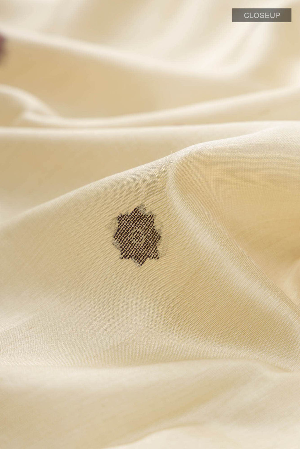 Lost in Fields-Cream Bhagalpuri Tussar Silk Saree