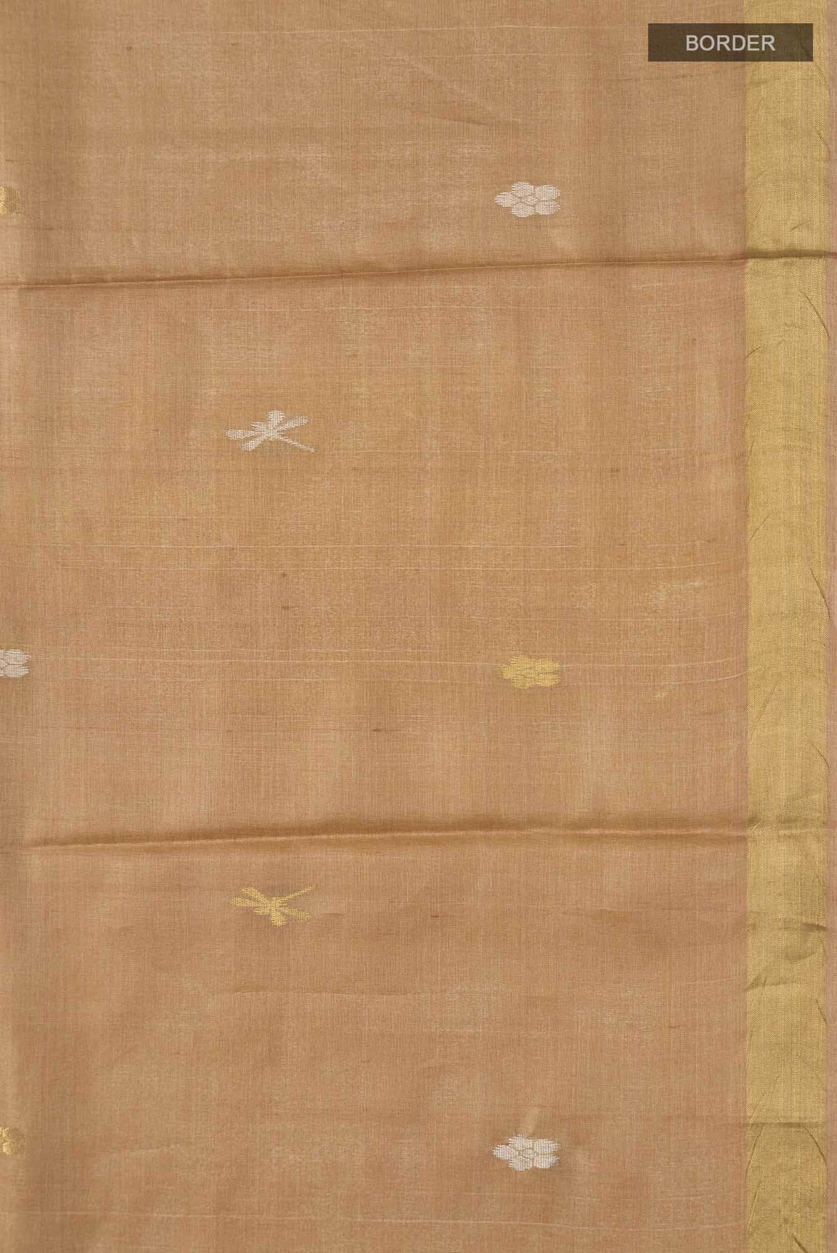 Dance of Dragonfly-Brown Bhagalpuri Tussar Silk Saree