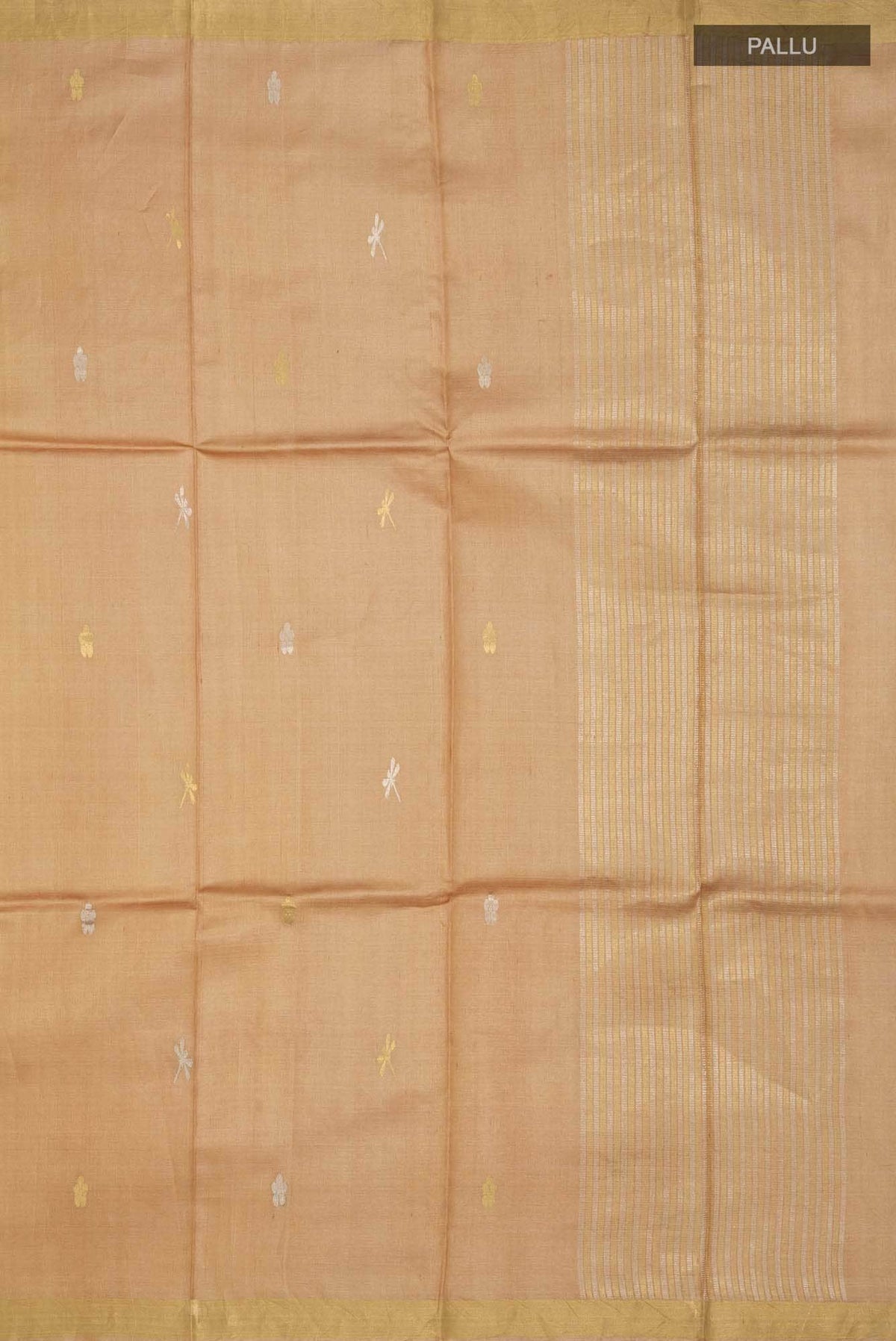 Dance of Dragonfly-Brown Bhagalpuri Tussar Silk Saree