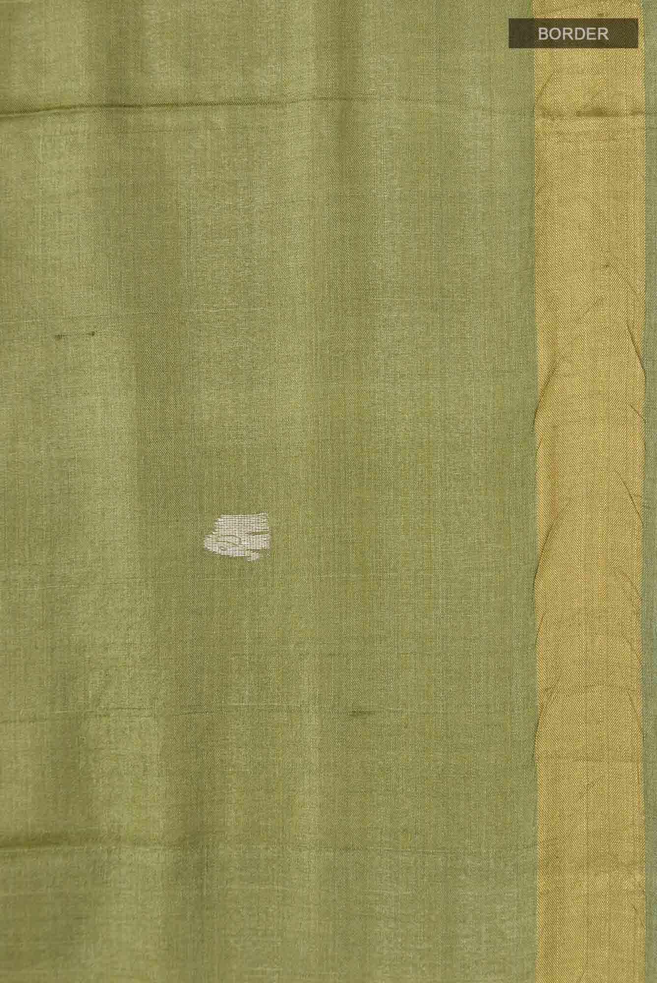 Juliet in the Jungle-Green Bhagalpuri Tussar Silk Saree