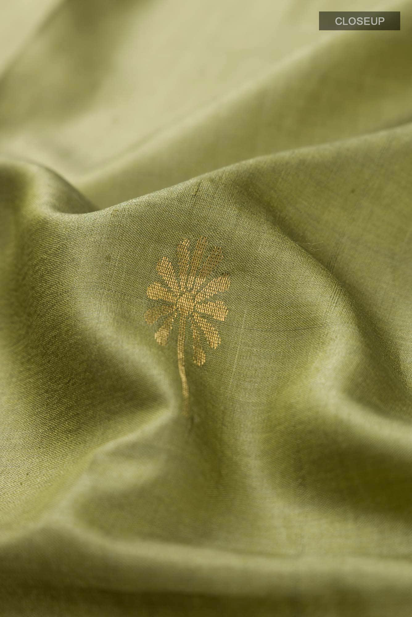 Juliet in the Jungle-Green Bhagalpuri Tussar Silk Saree