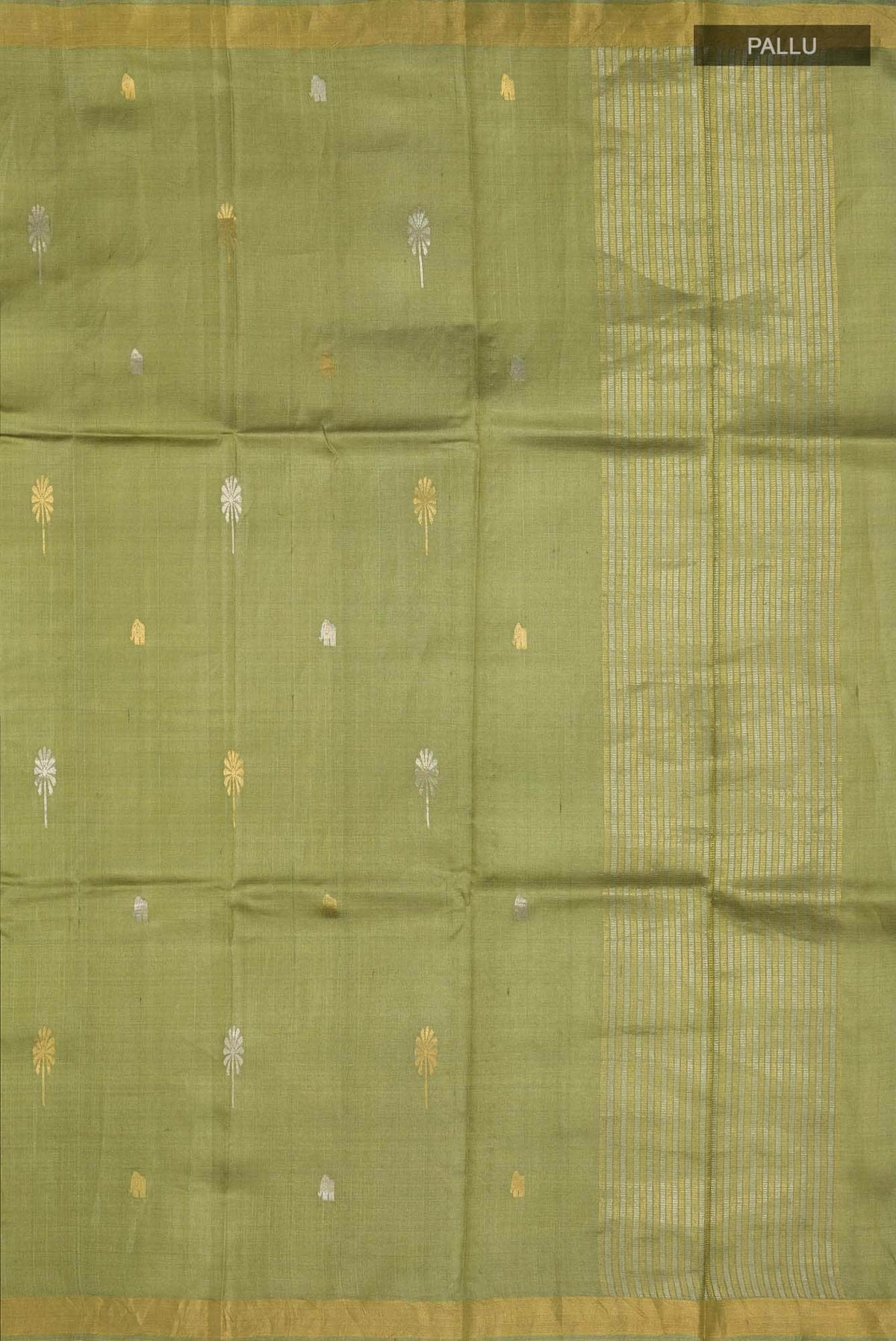 Juliet in the Jungle-Green Bhagalpuri Tussar Silk Saree