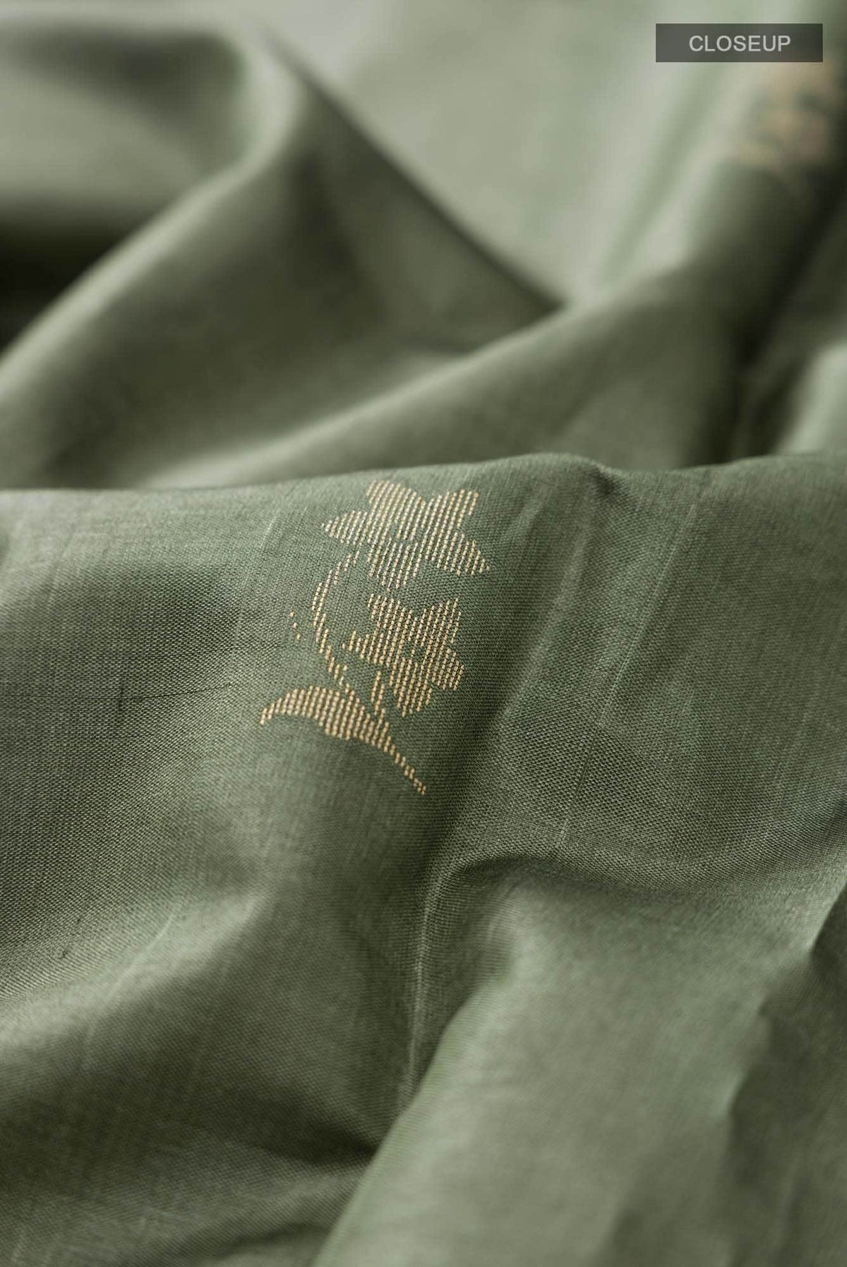 Forget Me Not-Green Bhagalpuri Tussar Silk Saree