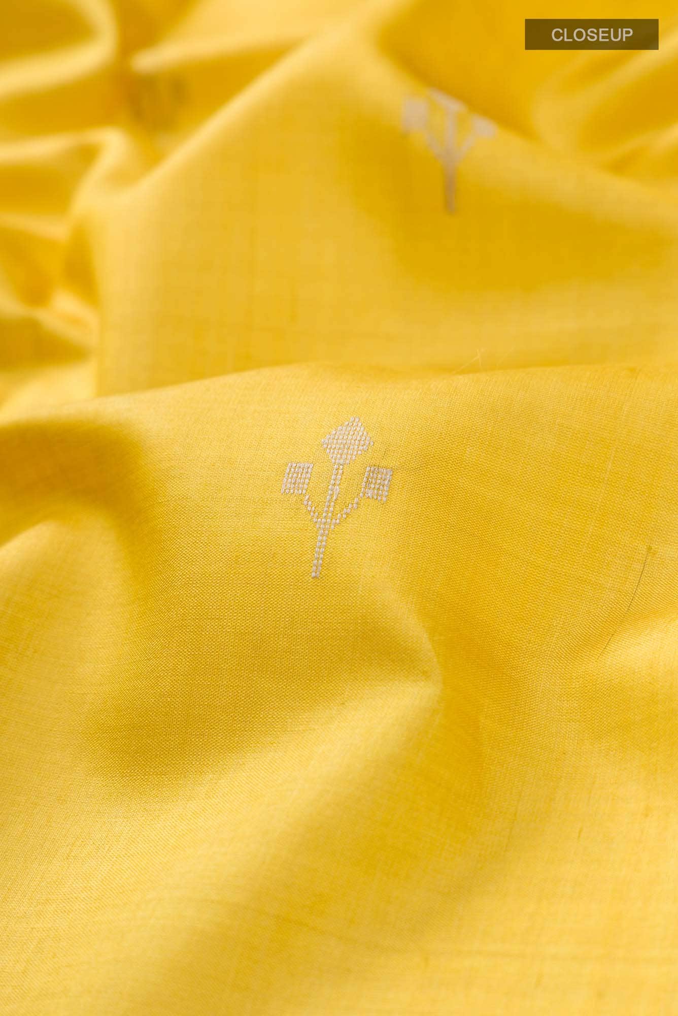 Breeze of Ease-Yellow Bhagalpuri Tussar Silk Saree