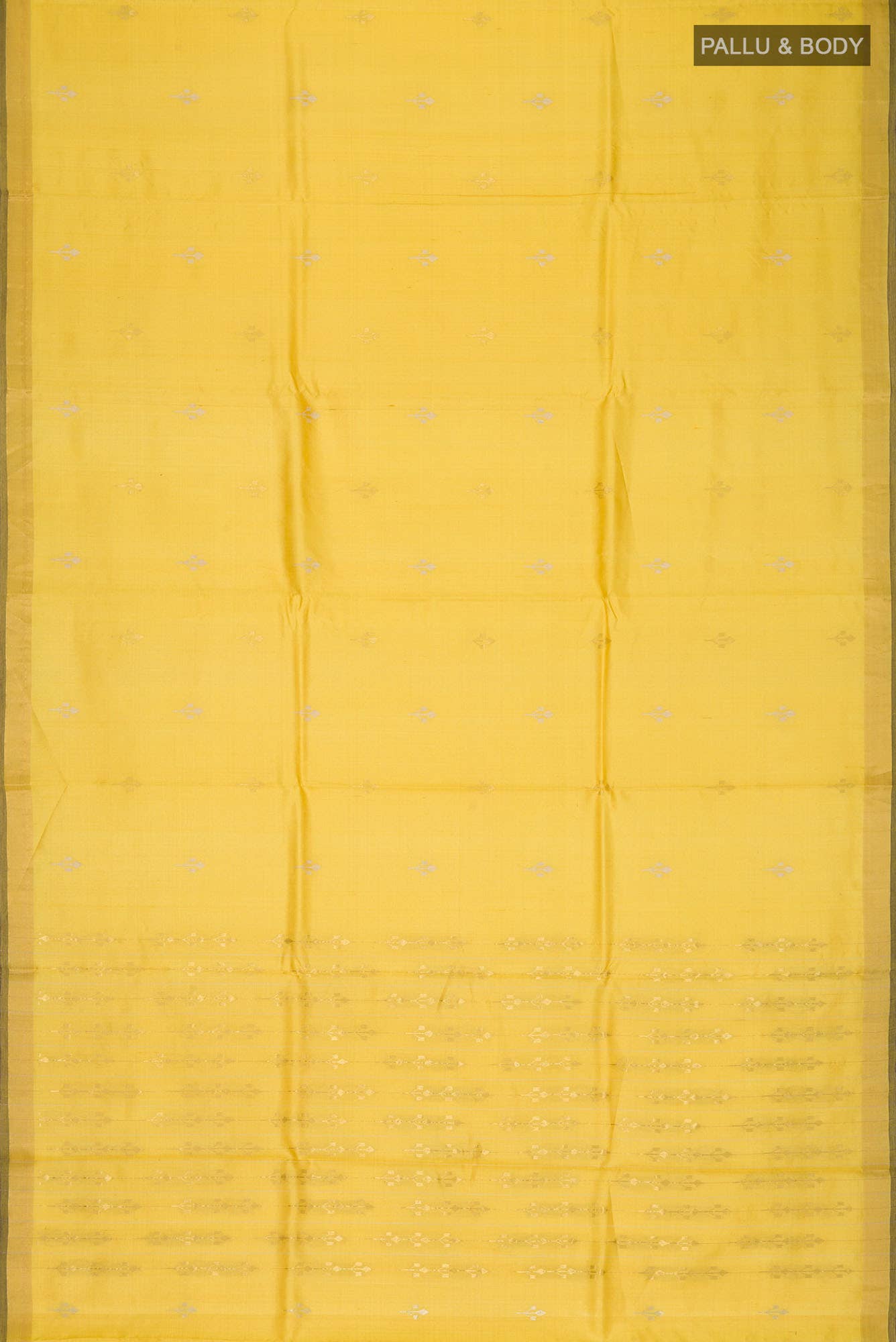 Breeze of Ease-Yellow Bhagalpuri Tussar Silk Saree