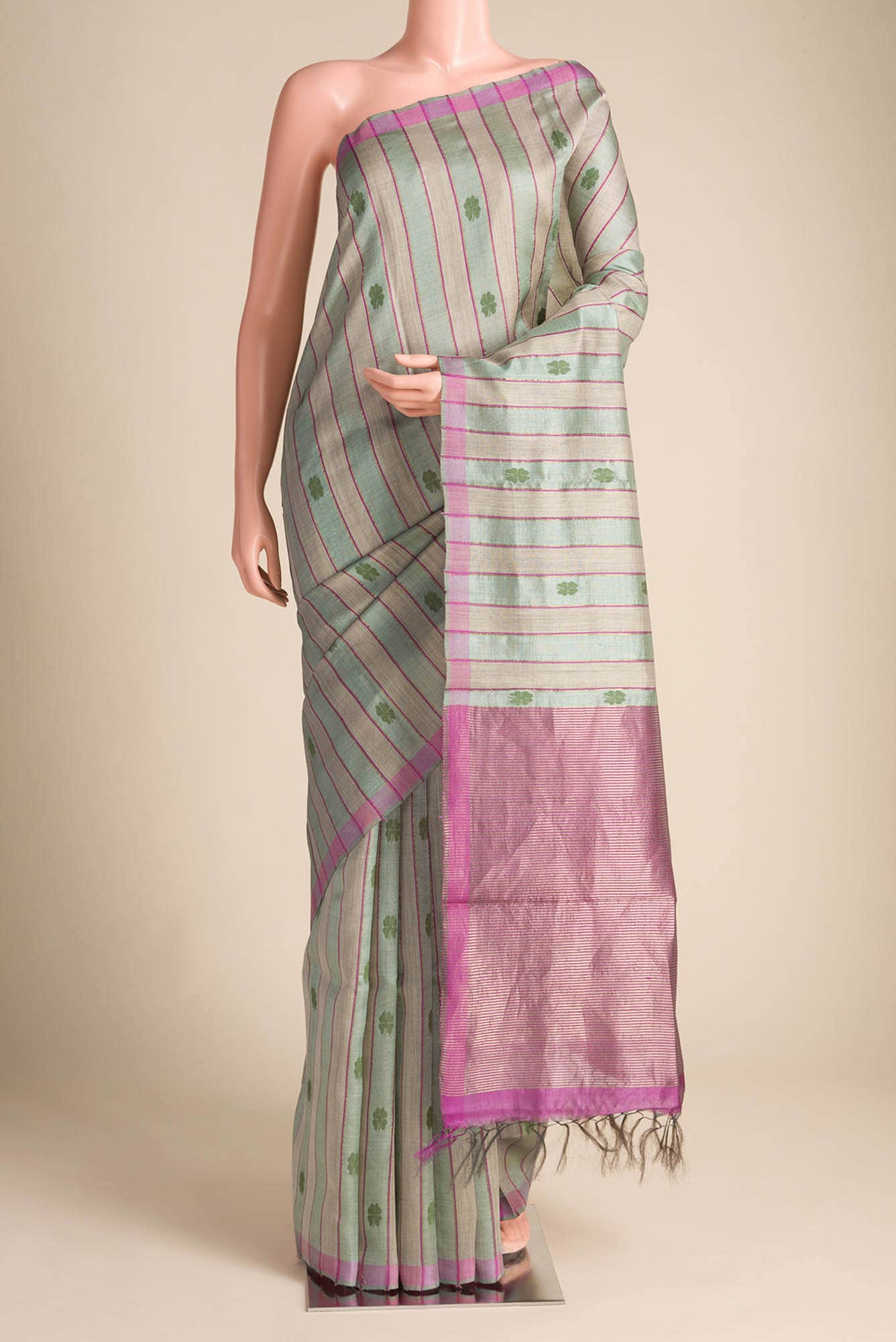 Luck 'n Love-Multi Bhagalpuri Tussar Silk Saree