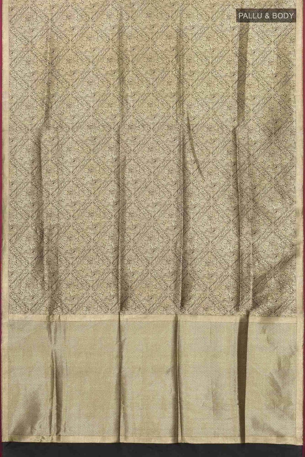 The jeweled Bird-Black Banarasi Silk Saree
