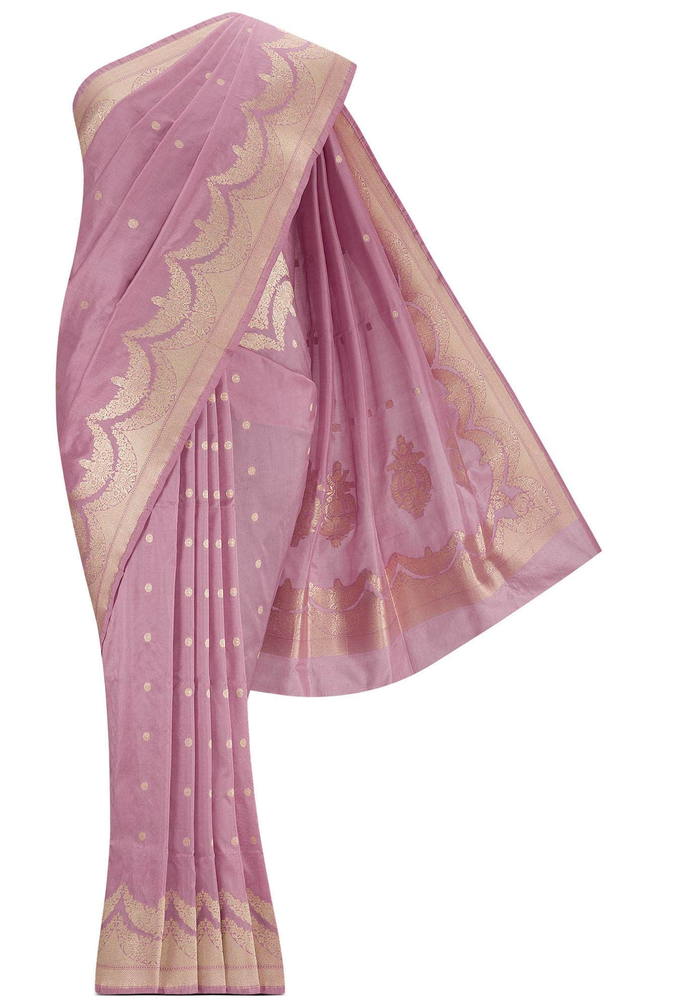 Vibhushita-Pink Banarasi Silk Saree