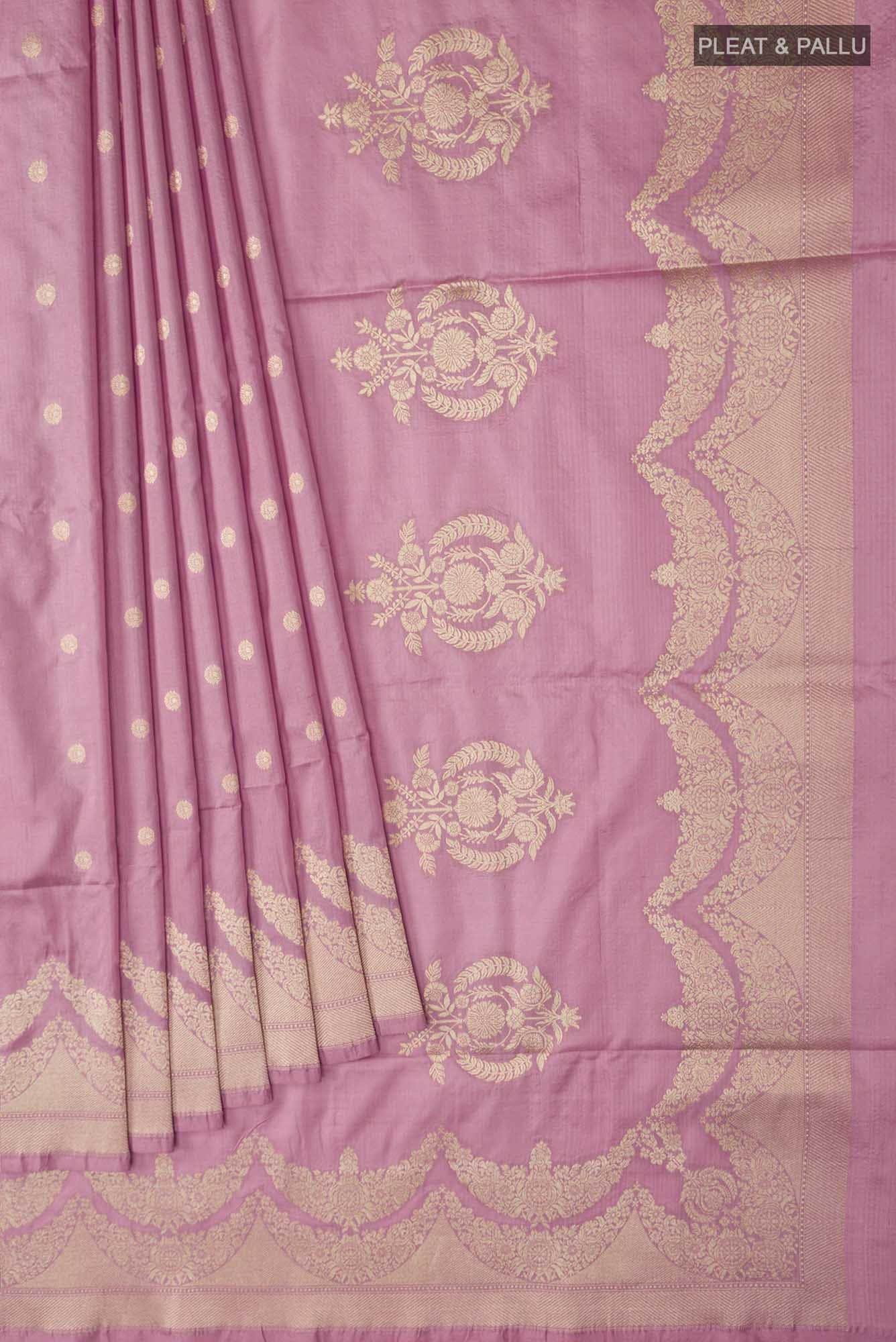 Vibhushita-Pink Banarasi Silk Saree