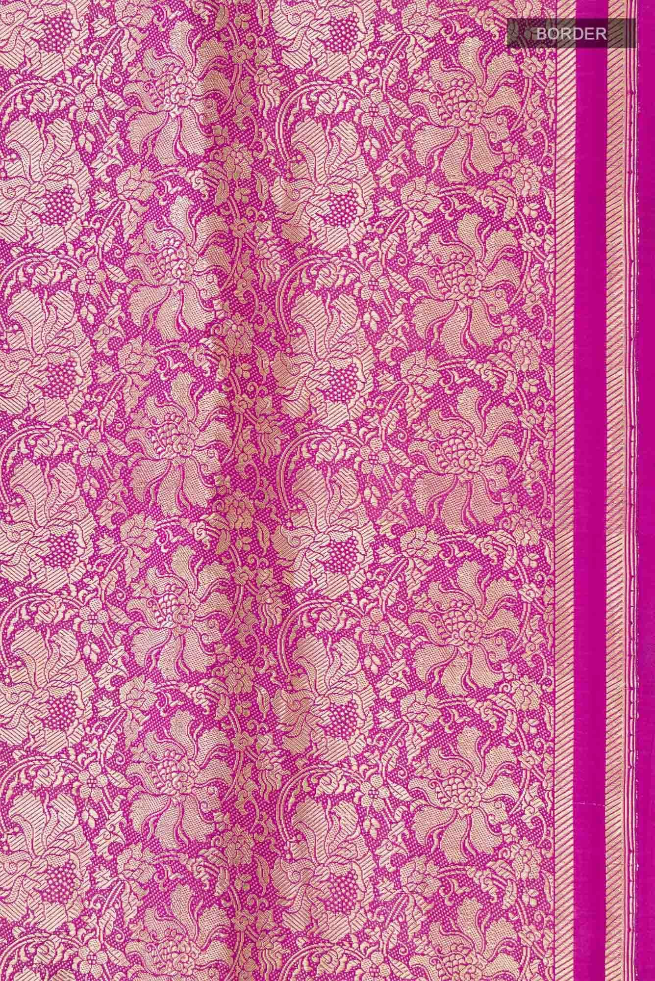 Japanese Tea Ceremony-Pink Banarasi Silk Saree