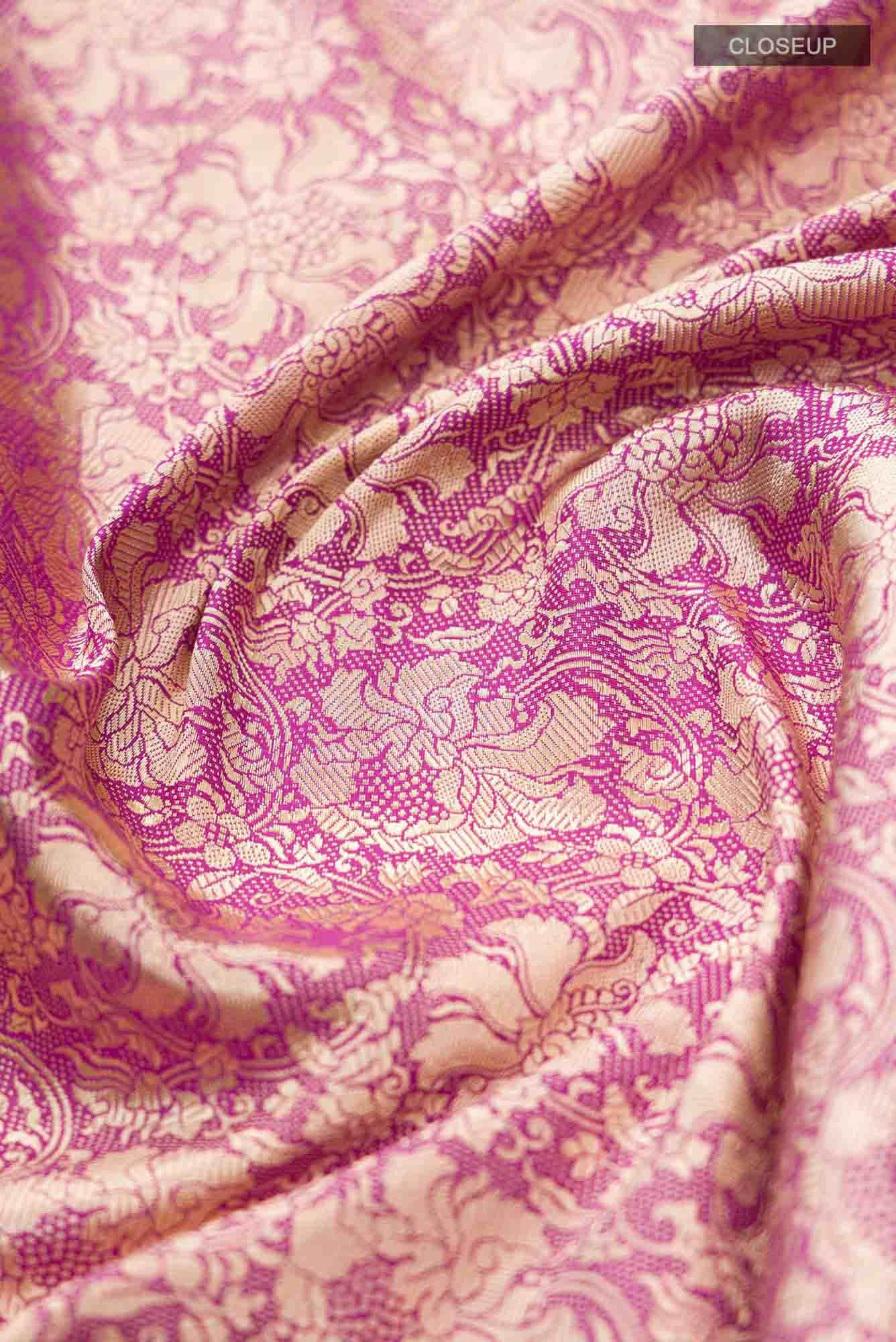 Japanese Tea Ceremony-Pink Banarasi Silk Saree