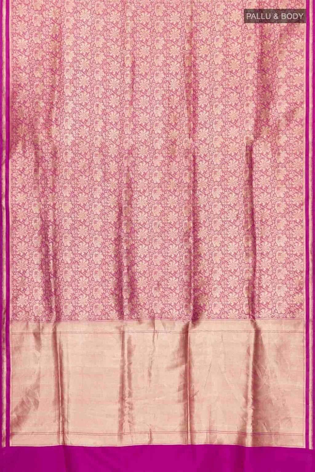 Japanese Tea Ceremony-Pink Banarasi Silk Saree