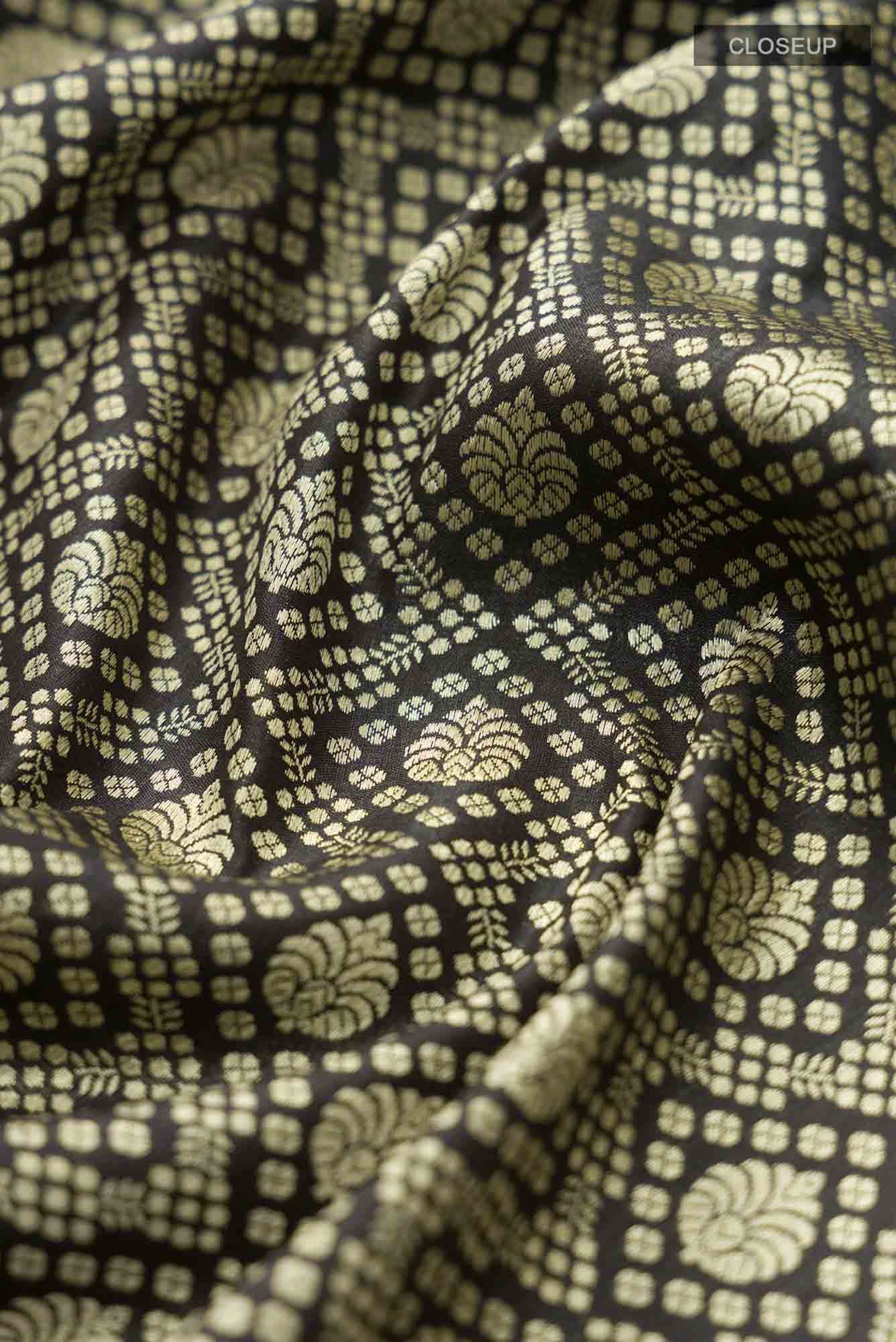Black Banarasi Silk Saree