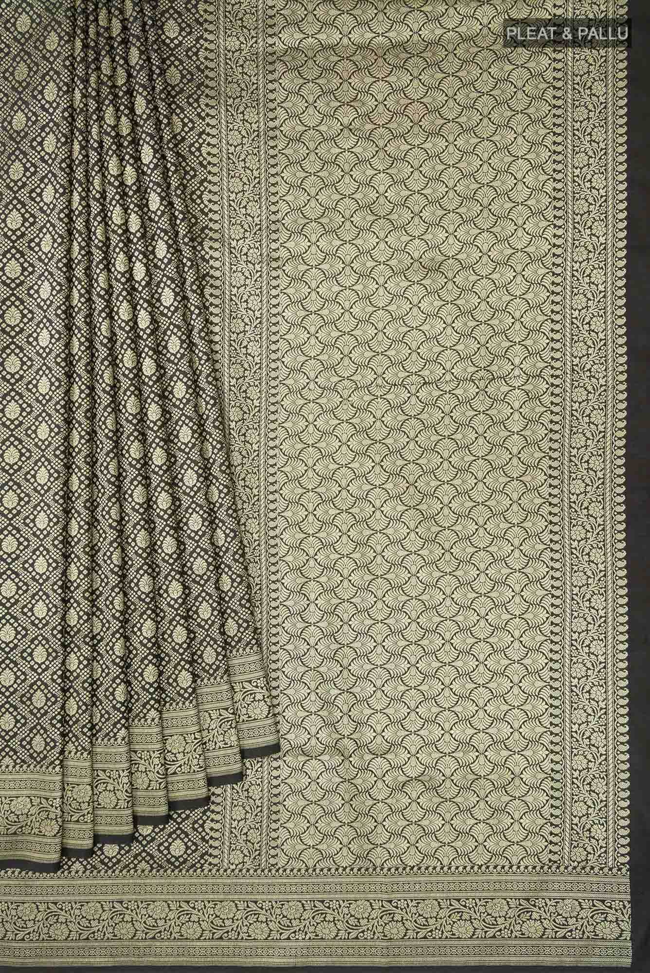 Black Banarasi Silk Saree