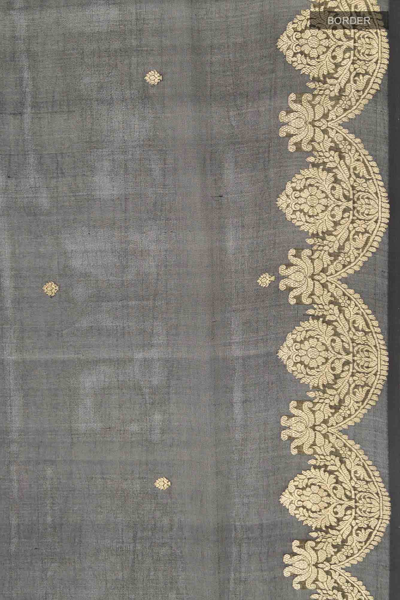 Black Pure Organza Silk Saree