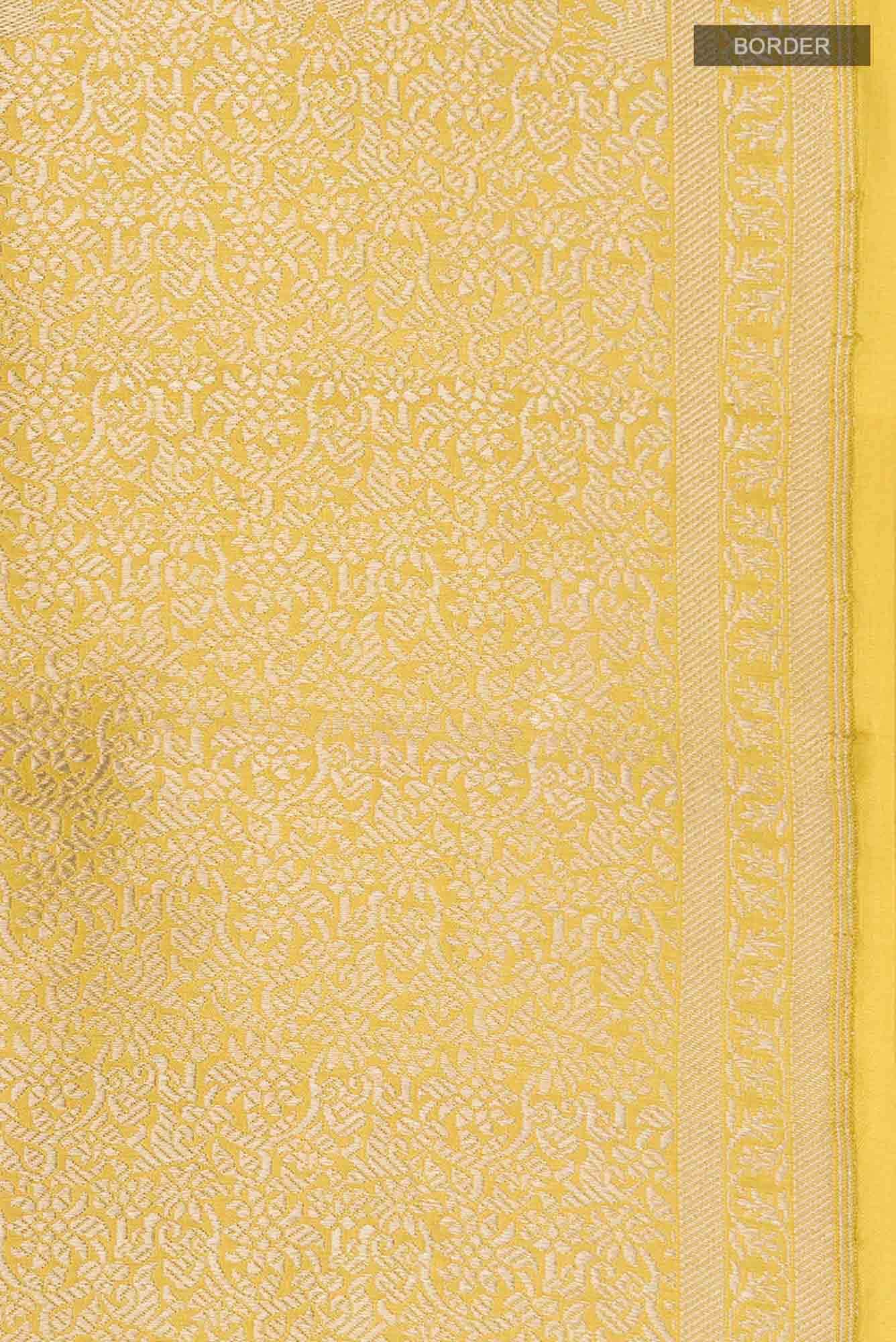 Chariots of the Sun-Yellow Banarasi Silk Saree