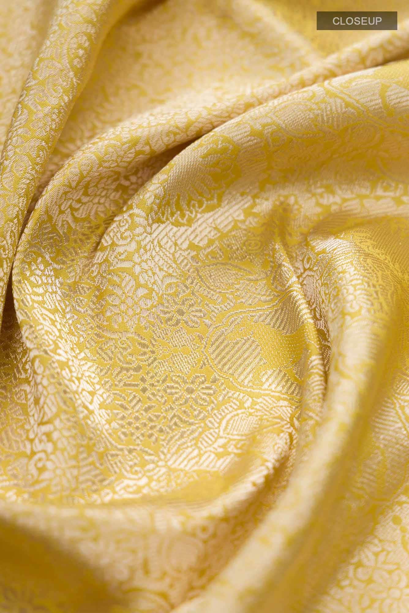 Chariots of the Sun-Yellow Banarasi Silk Saree