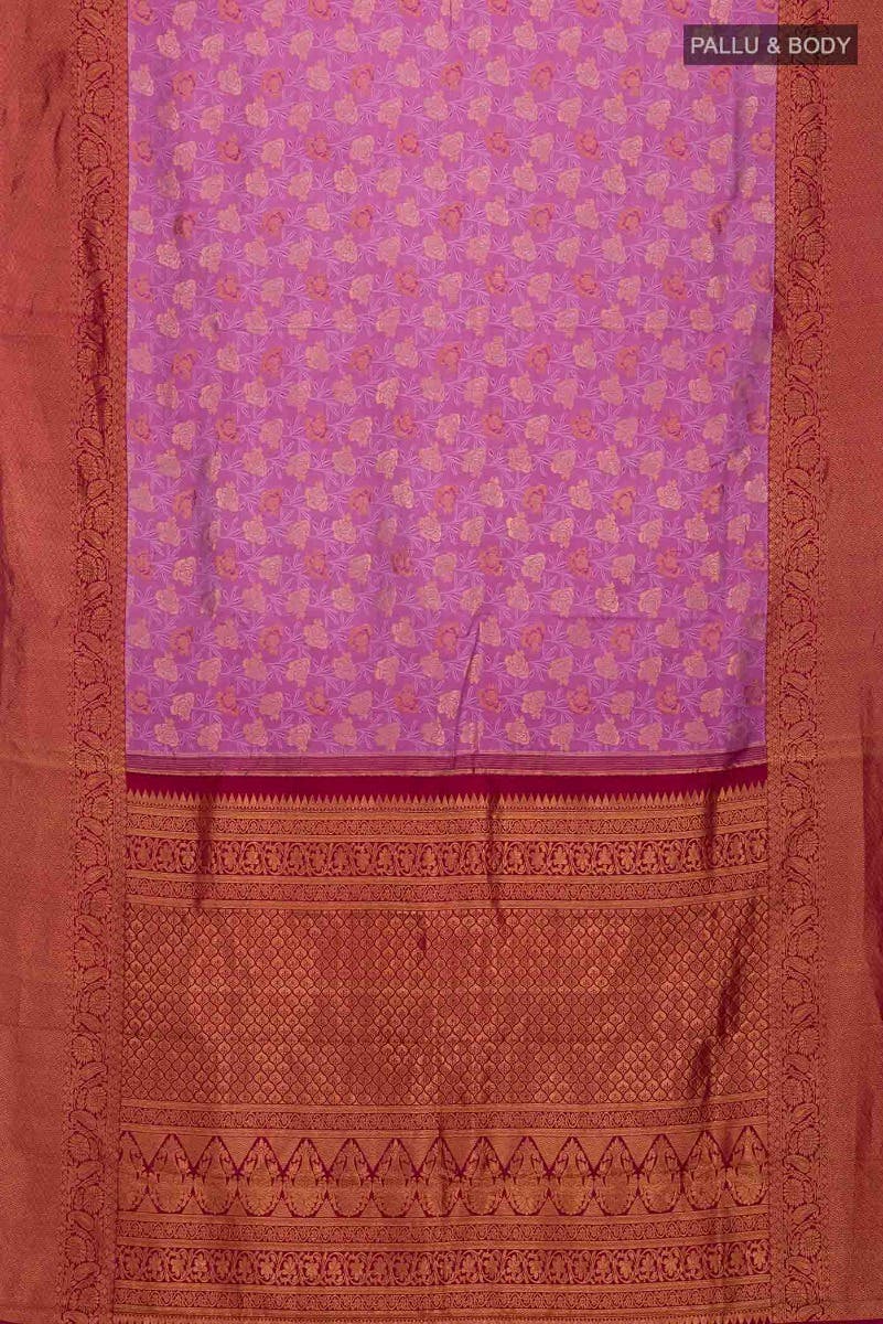 Lavender Kanchipuram Silk Saree
