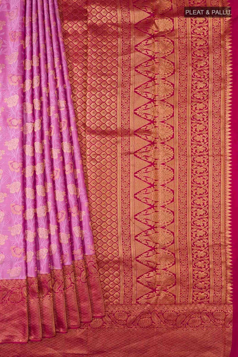 Lavender Kanchipuram Silk Saree