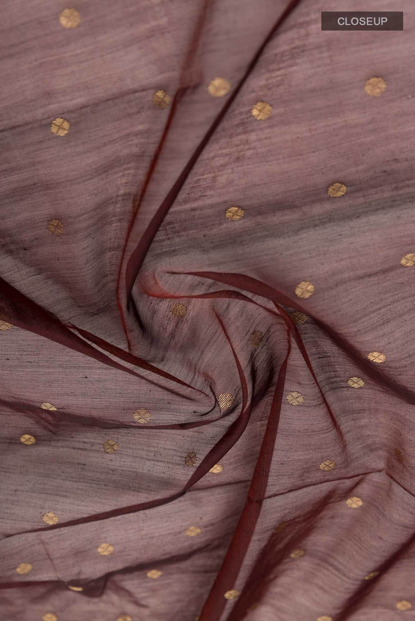 Maroon Chanderi Silk Cotton Saree