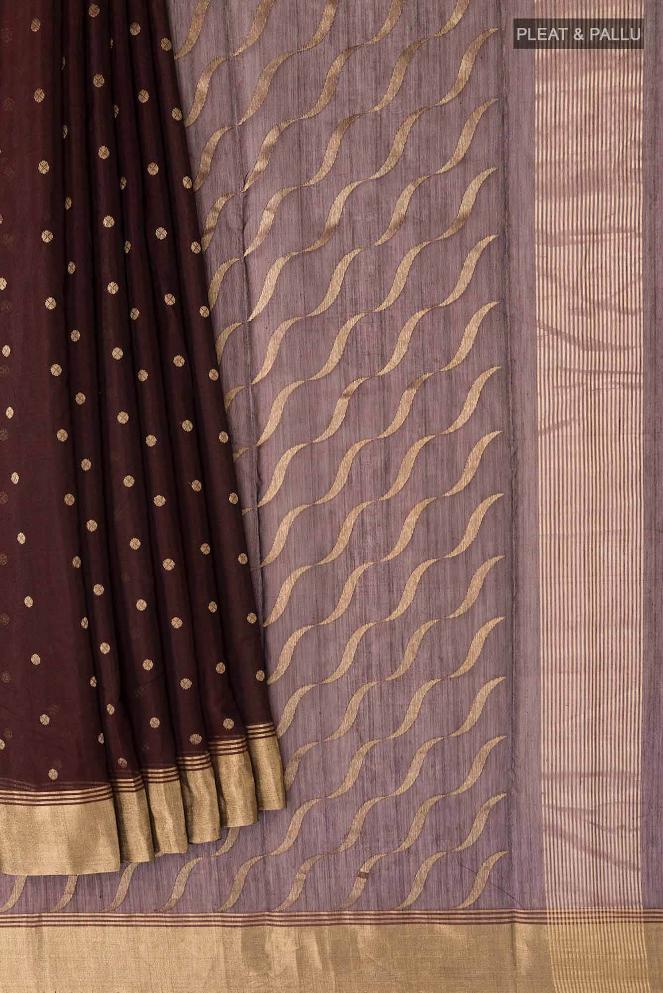 Maroon Chanderi Silk Cotton Saree