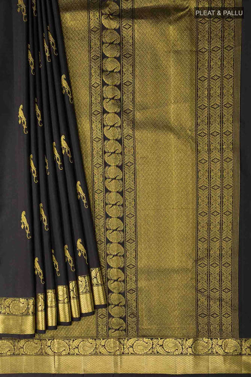 Antarang-Black Kanchipuram Silk Saree