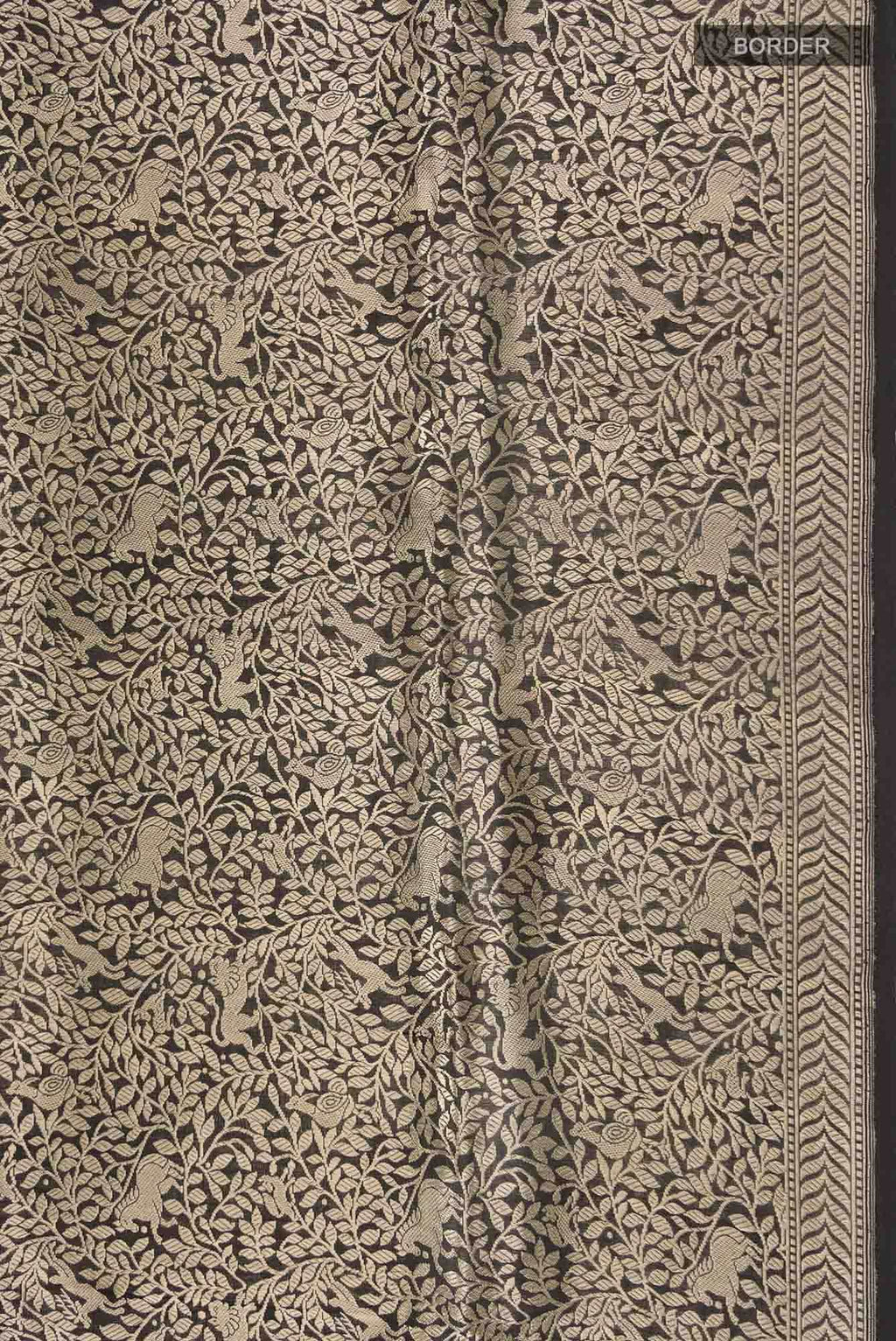 Mogli's World-Black Banarasi Silk Saree