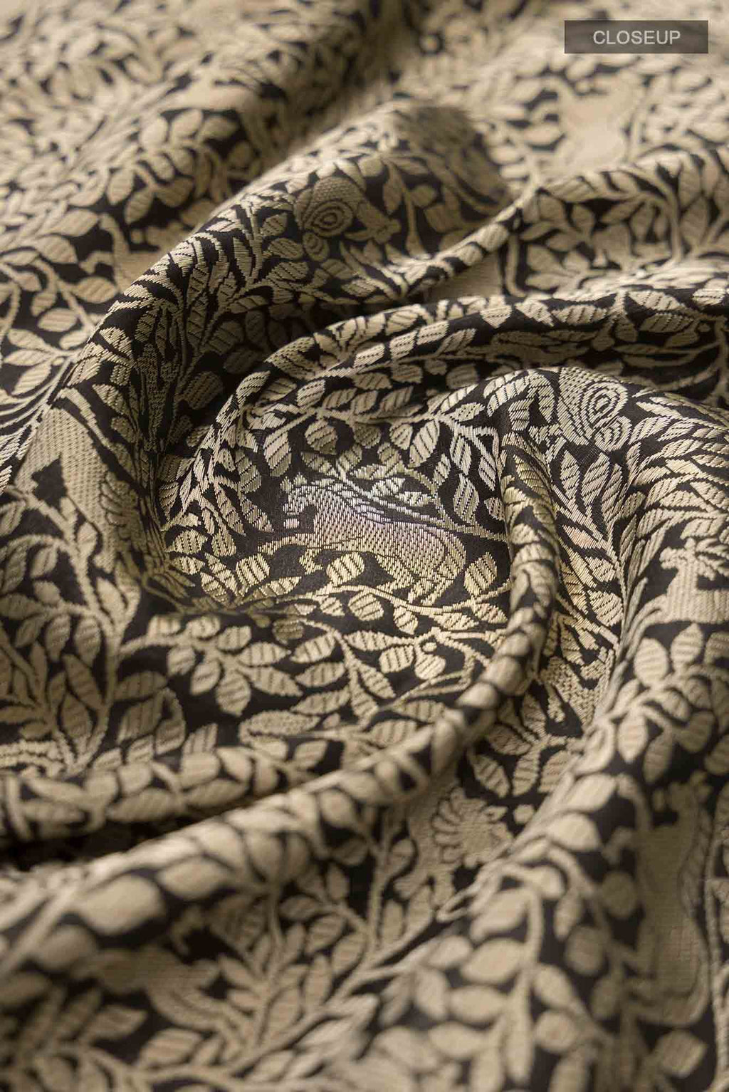 Mogli's World-Black Banarasi Silk Saree