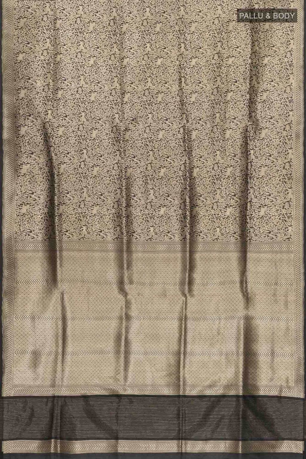 Mogli's World-Black Banarasi Silk Saree