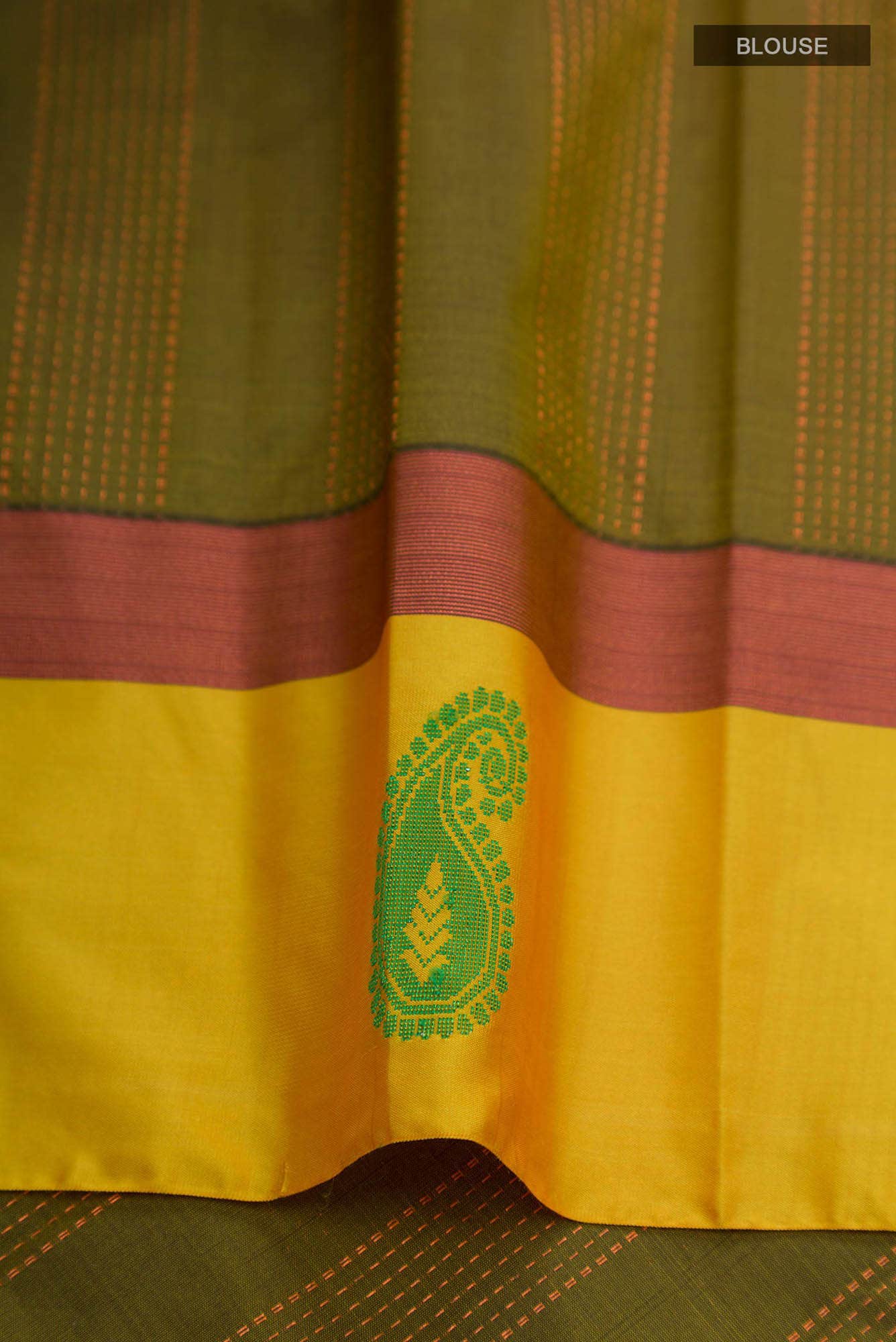 Black Blended Kanchipuram Silk Saree