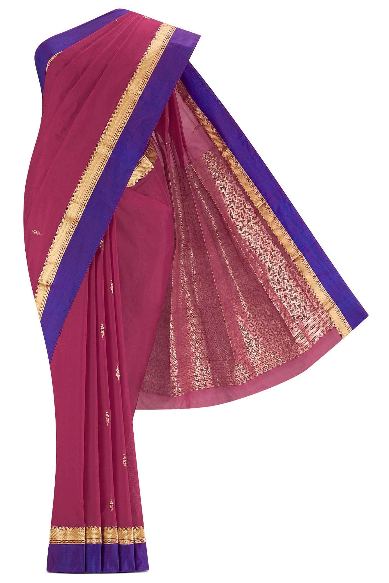 Pink Blended Art Silk Saree