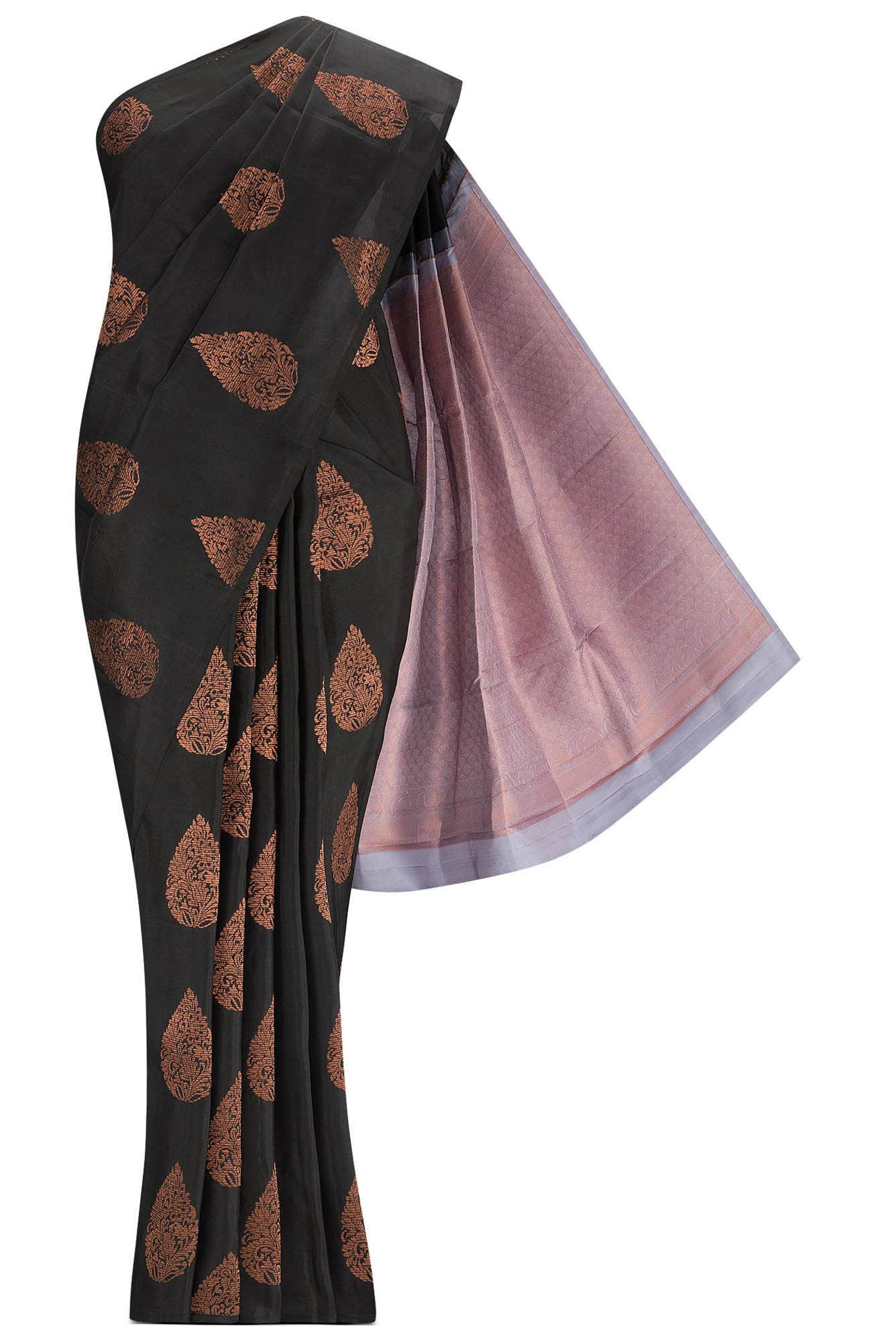 Black Kanchipuram Silk Saree