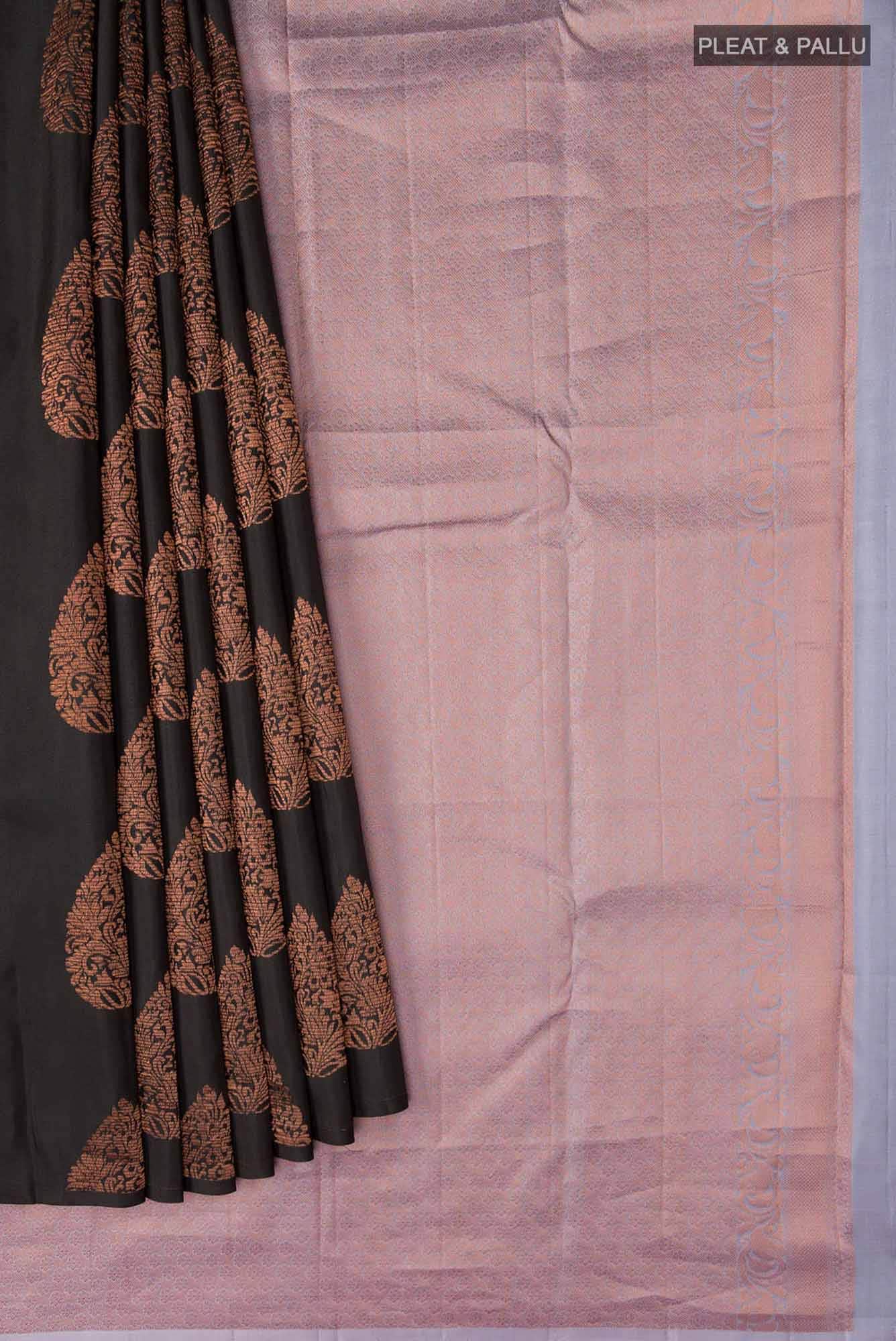 Black Kanchipuram Silk Saree