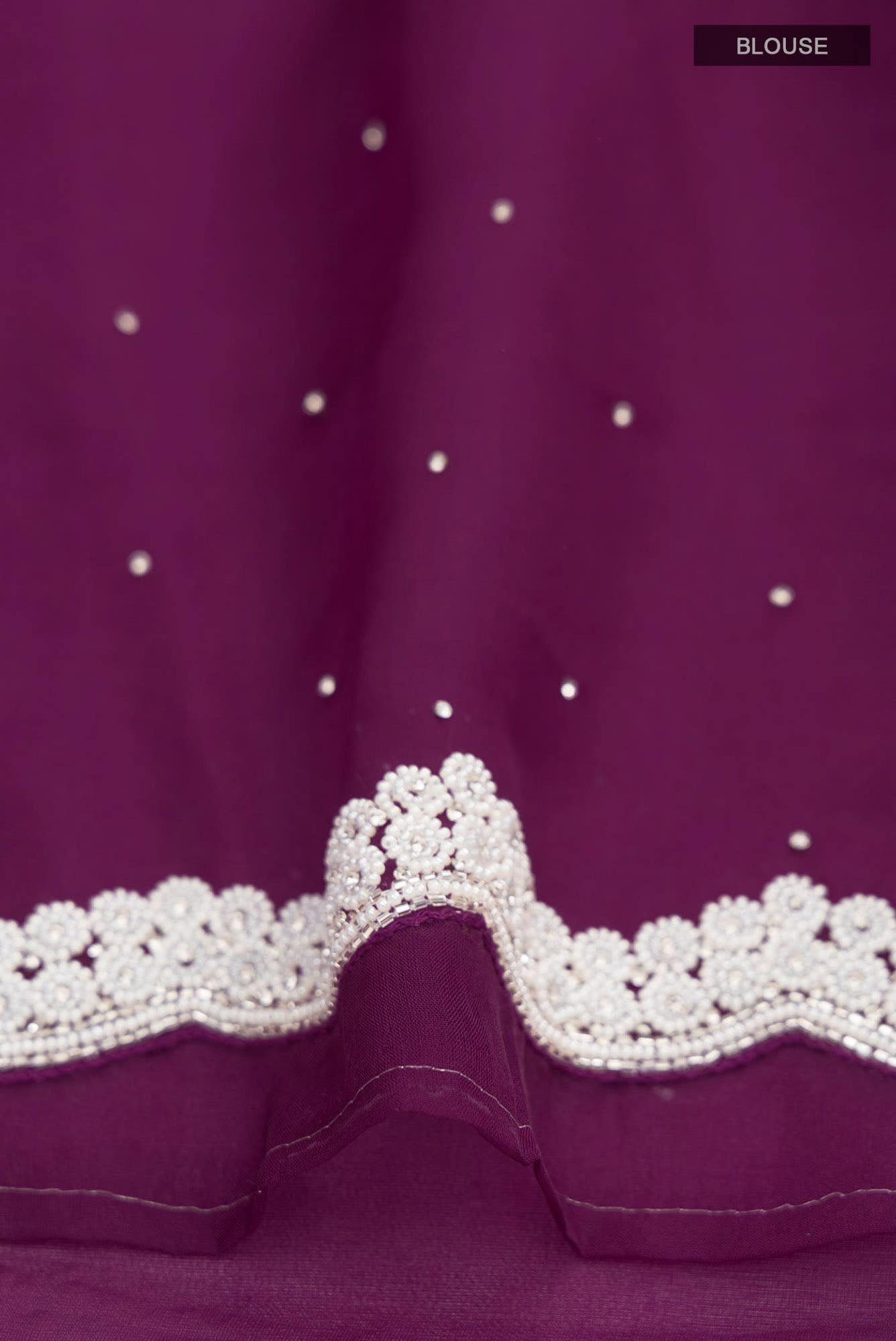 Purple Blended Organza Silk Saree