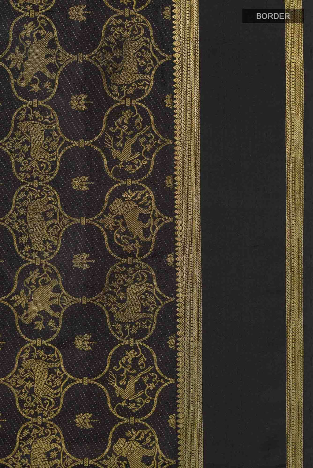 Malhar-Black Kanchipuram Silk Saree
