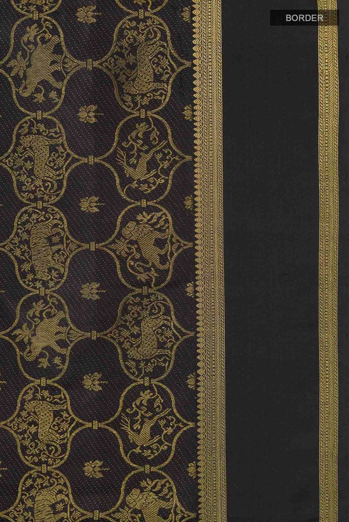 Malhar-Black Kanchipuram Silk Saree