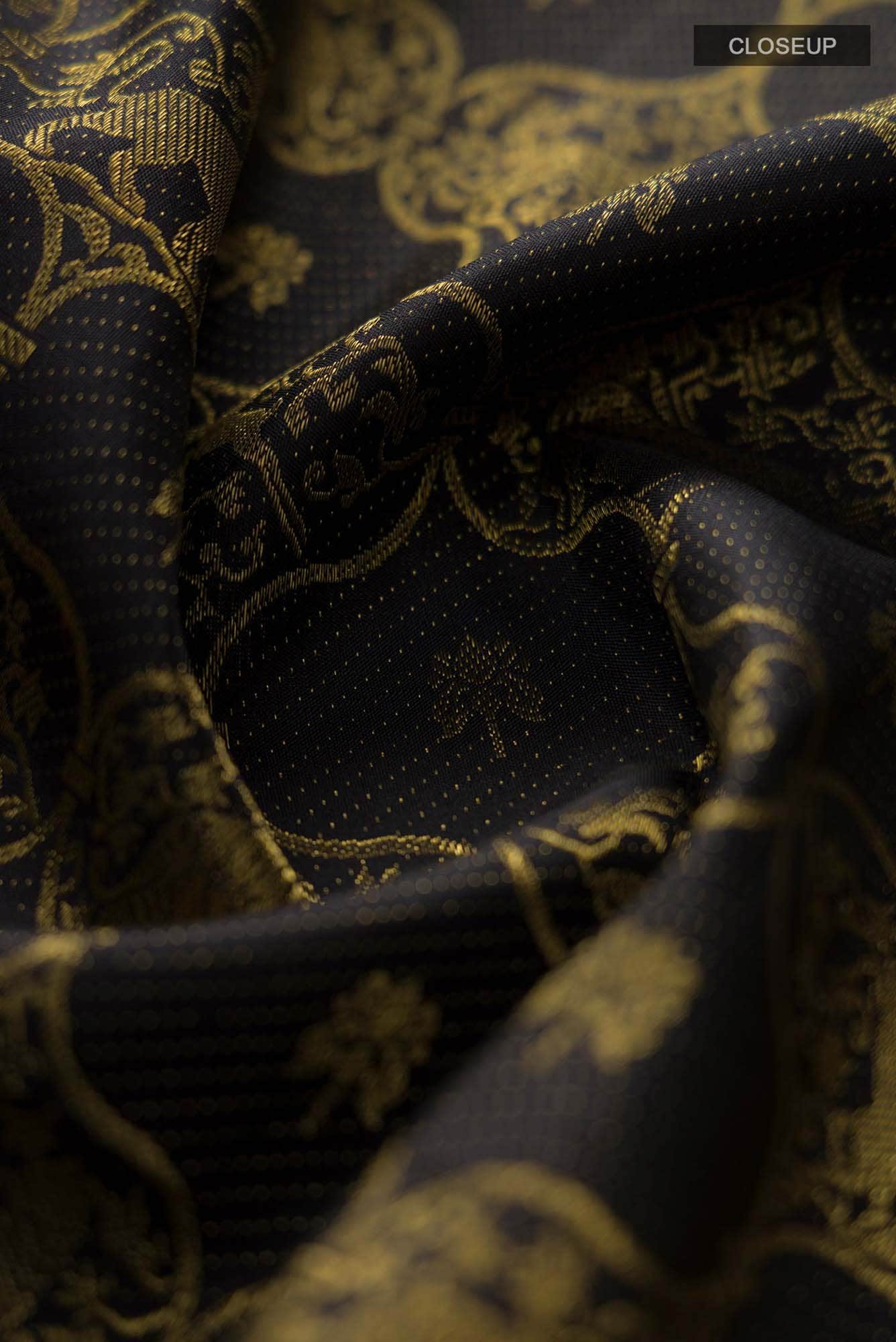Malhar-Black Kanchipuram Silk Saree
