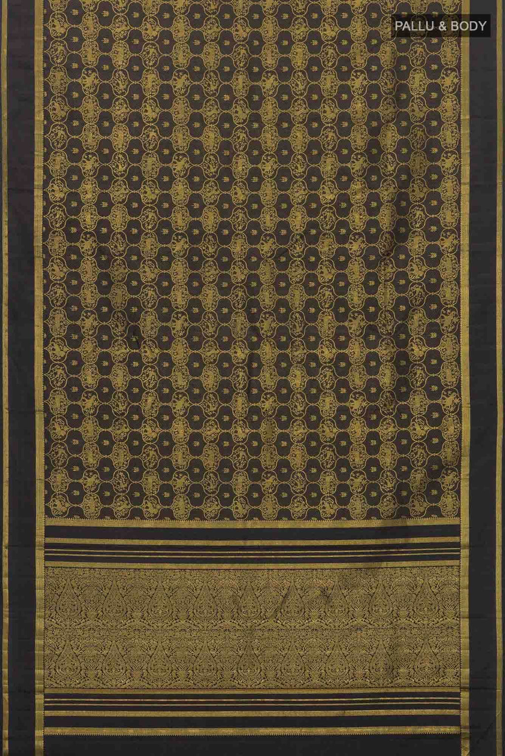 Malhar-Black Kanchipuram Silk Saree