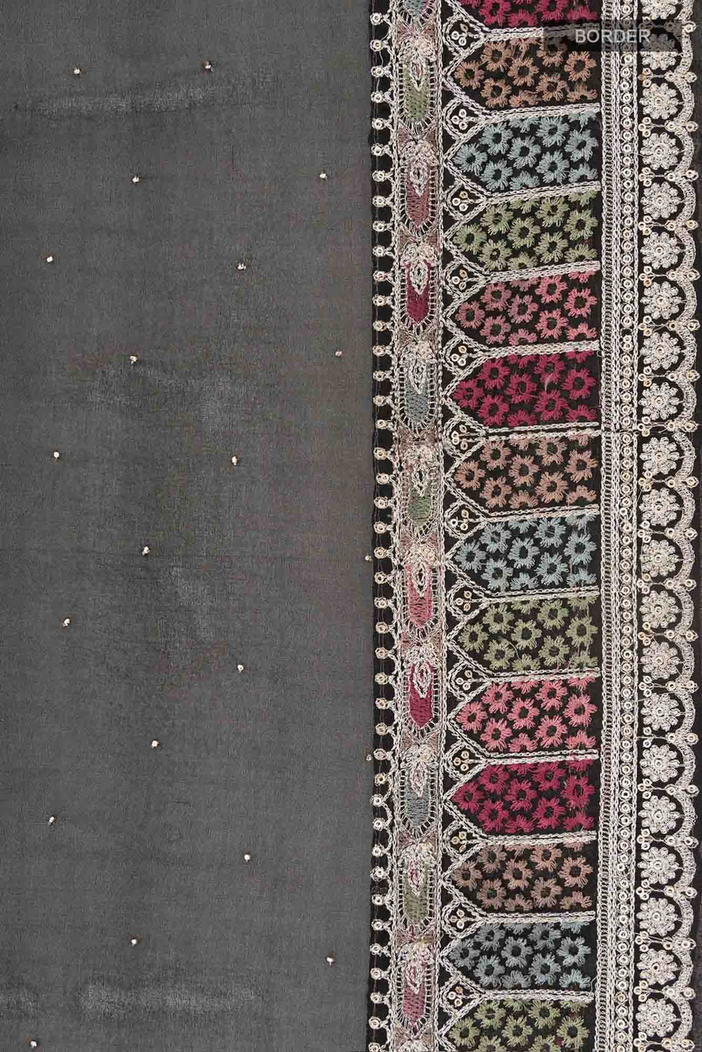 Black Pure Organza Silk Saree